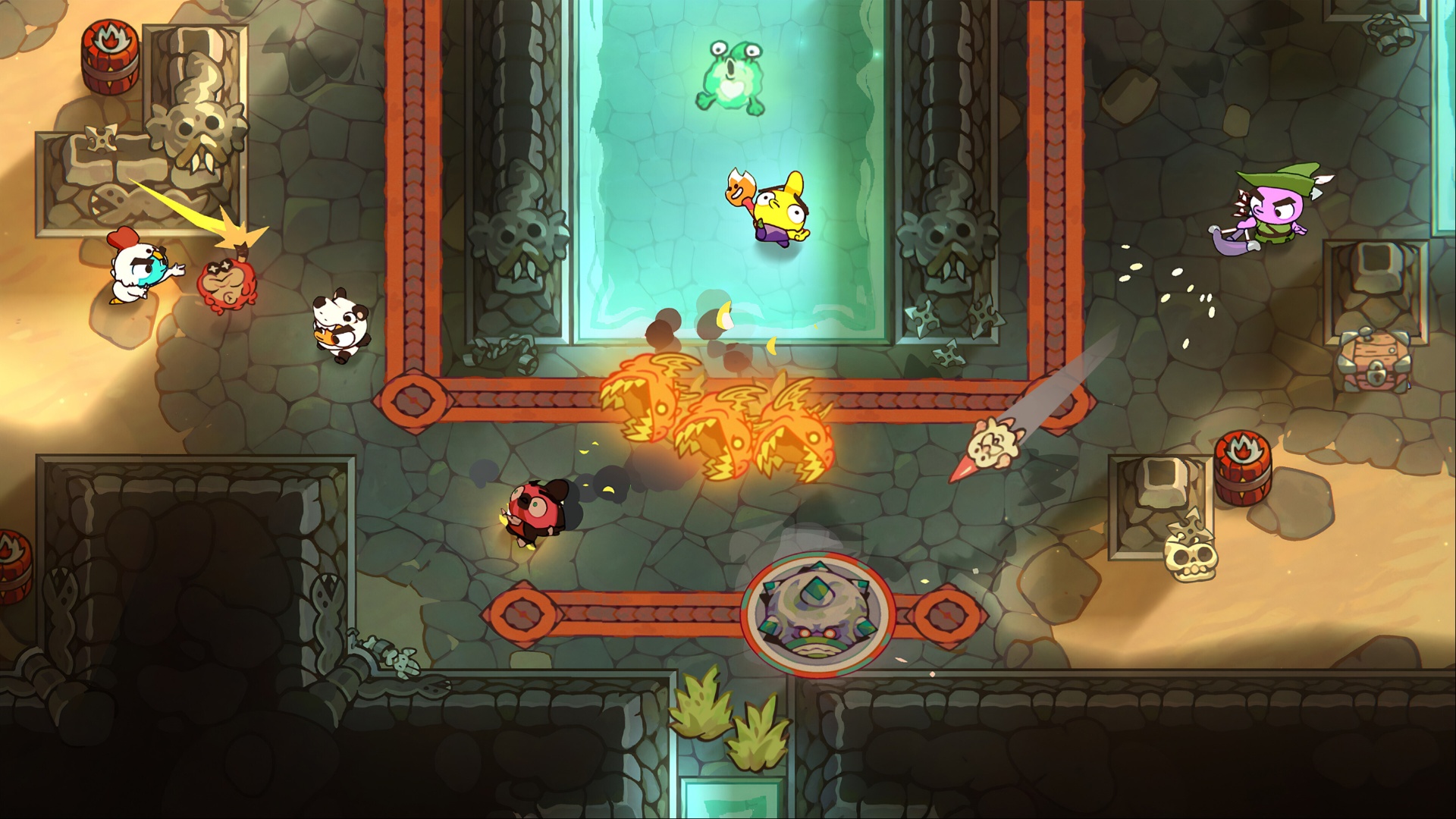 Play with your friends to enjoy both game modes (Image via Glowfish Interactive & Rangatang)