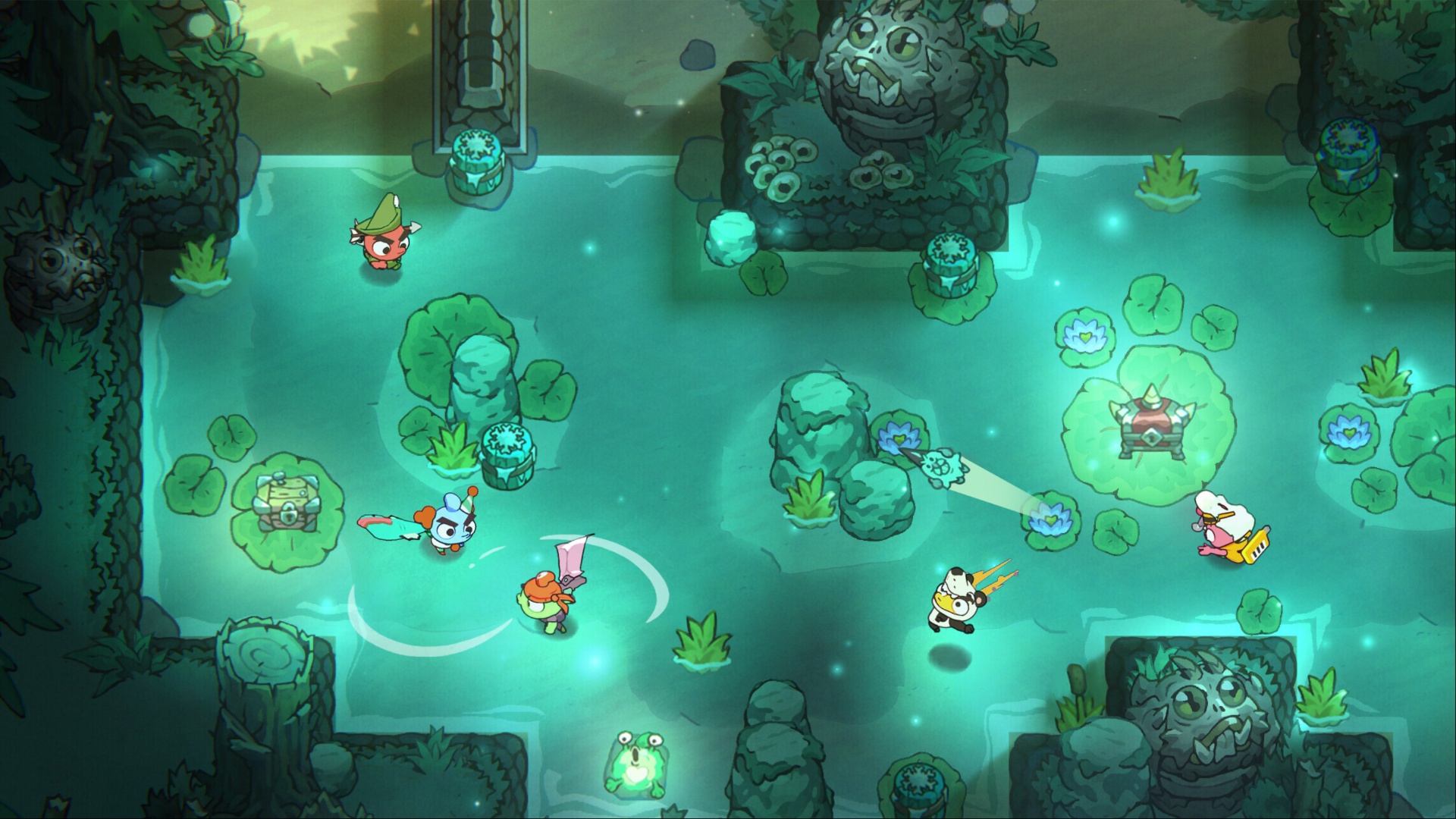 Use swords and bows to outsmart enemies (Image via Glowfish Interactive & Rangatang)