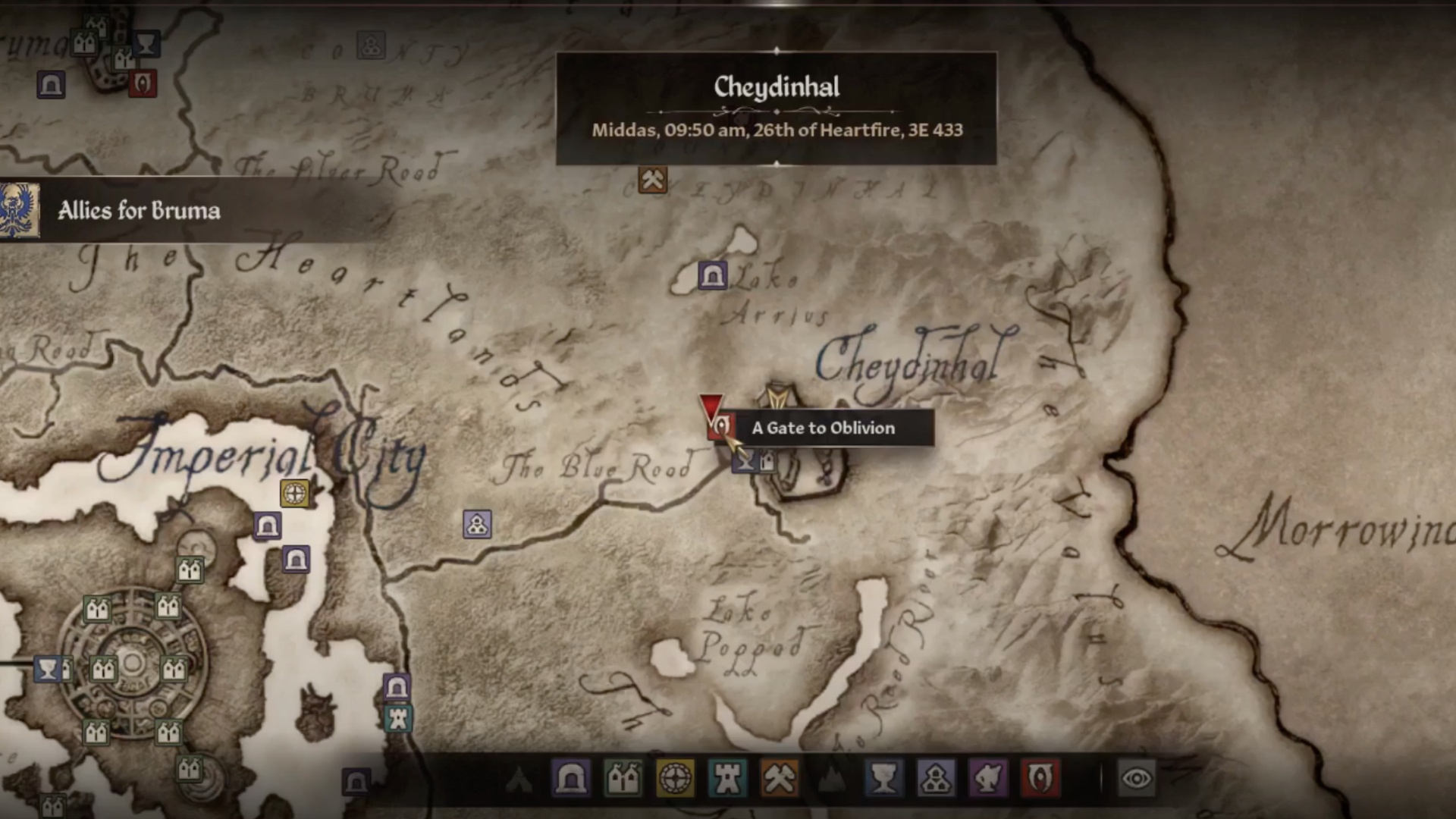 Location of the Peryite shrine (Image via Bethesda) Oblivion Remastered