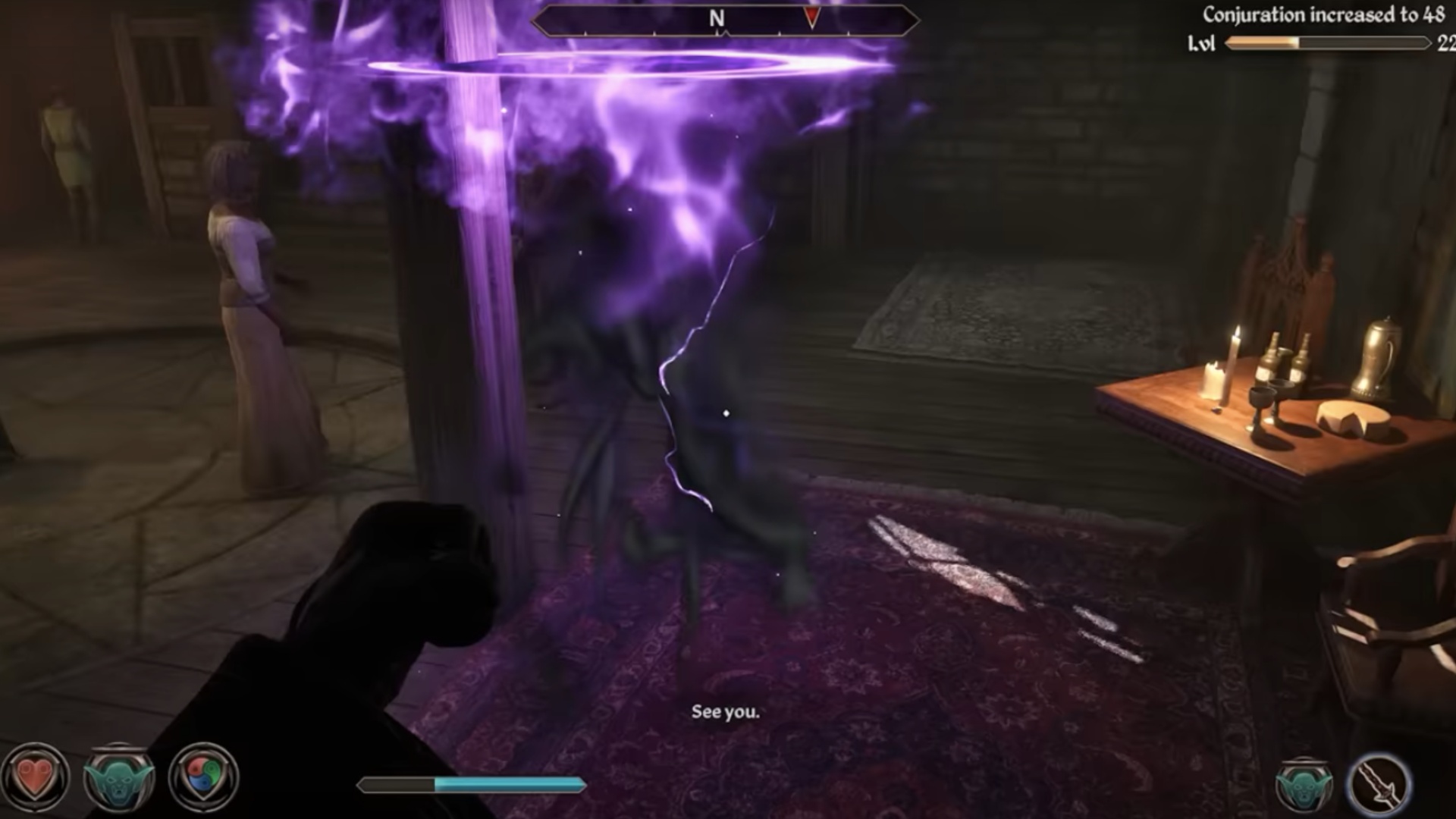 Conjuration spells lets you summon the dead (Image via Bethesda)