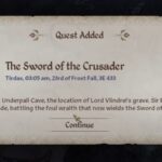 An Objective of the Sword of Crusader quest (Image via Bethesda)