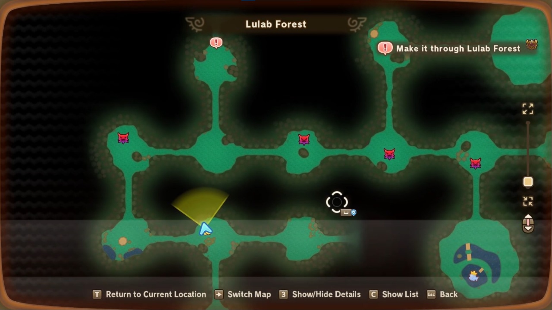 Lulab Forest Map in Fantasy Life i (Image via LEVEL5 Inc)