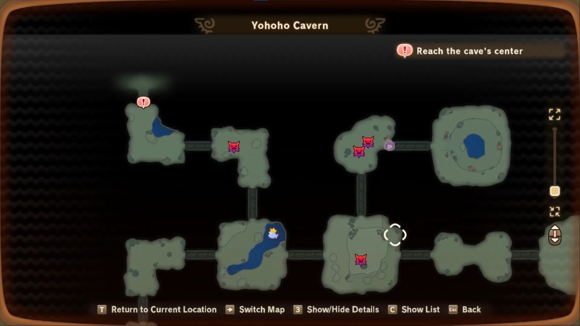 Inside map of Yohoho Cavern (Image via LEVEL5 Inc)
