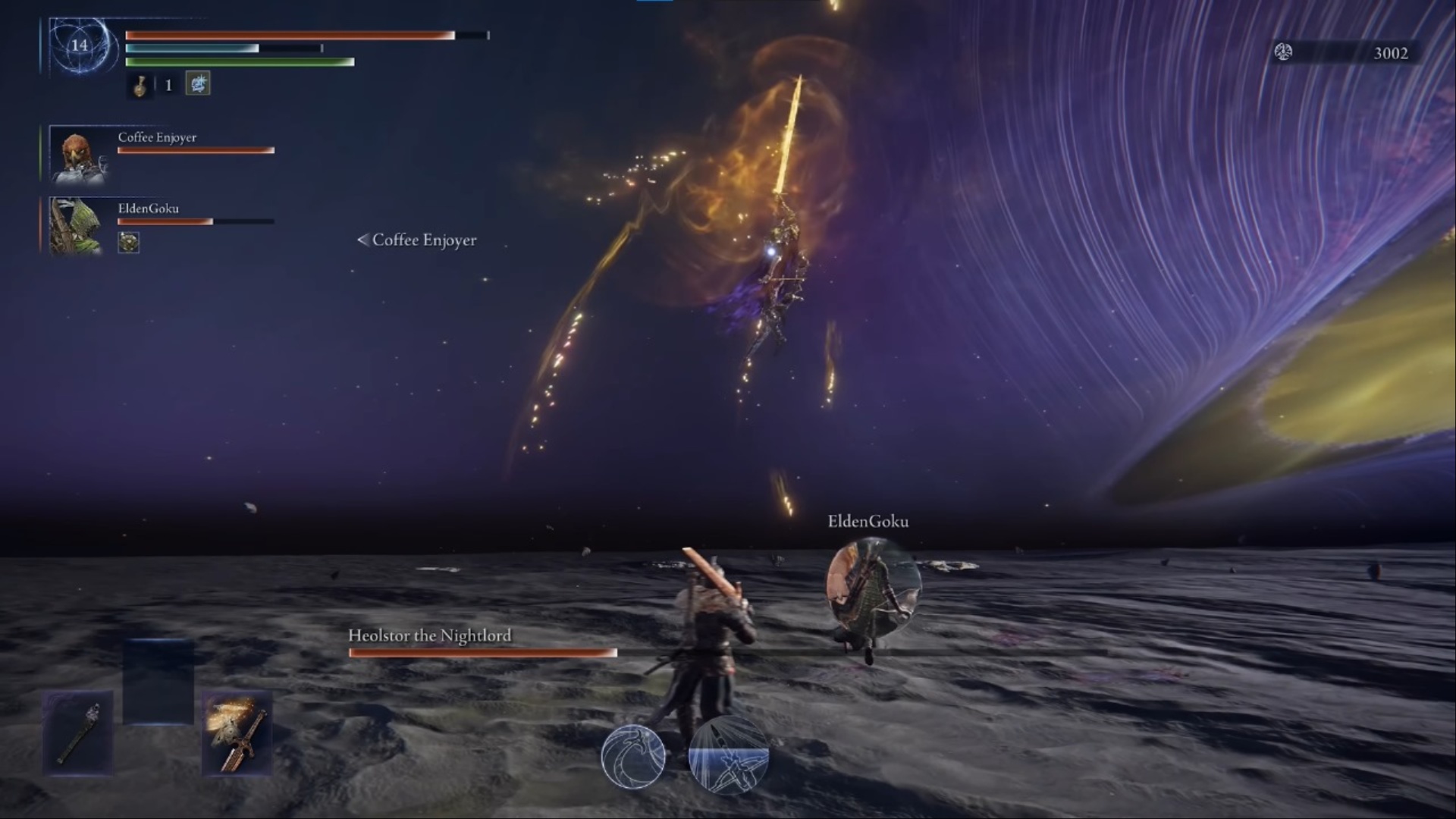 Avoid large AOE (area of effect) attacks (Image via Bandai Namco Entertainment & YouTube @ExoGhost)