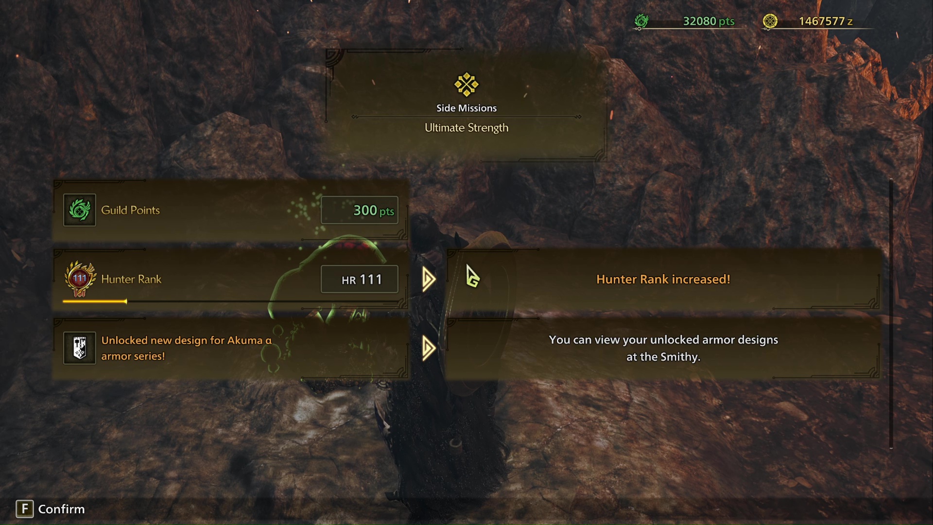 Monster Hunter Wilds Ultimate Strength Side Quest Rewards.