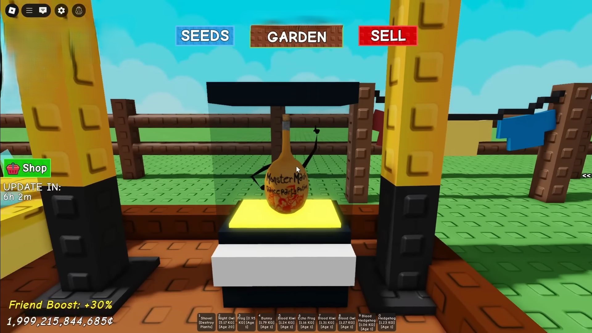 Monster Mash Potion in Grow A Garden (Image via Roblox)