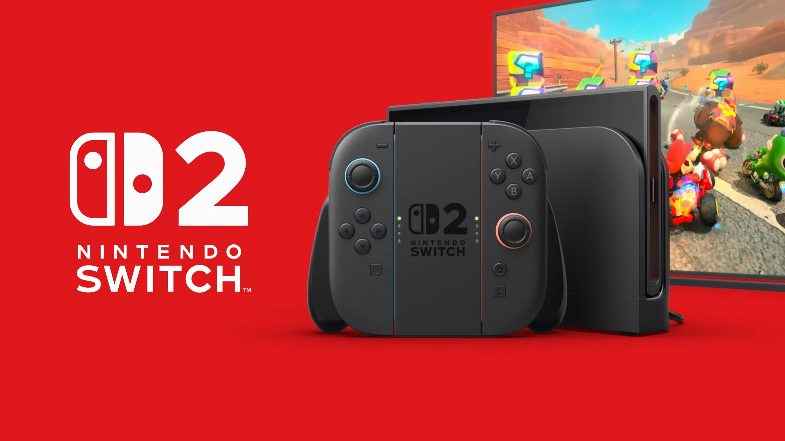 Picture of Nintendo Switch 2 connected to a TV