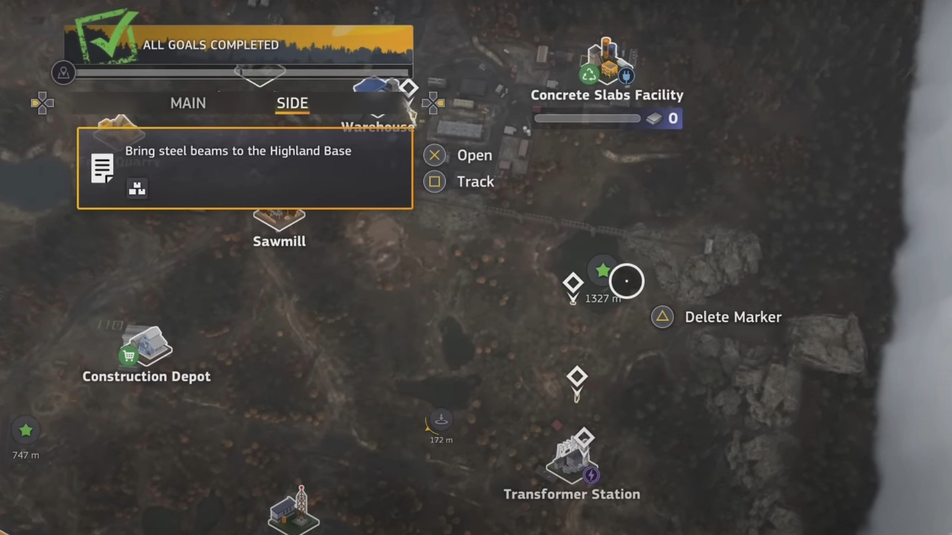 One of the locations marked on the map