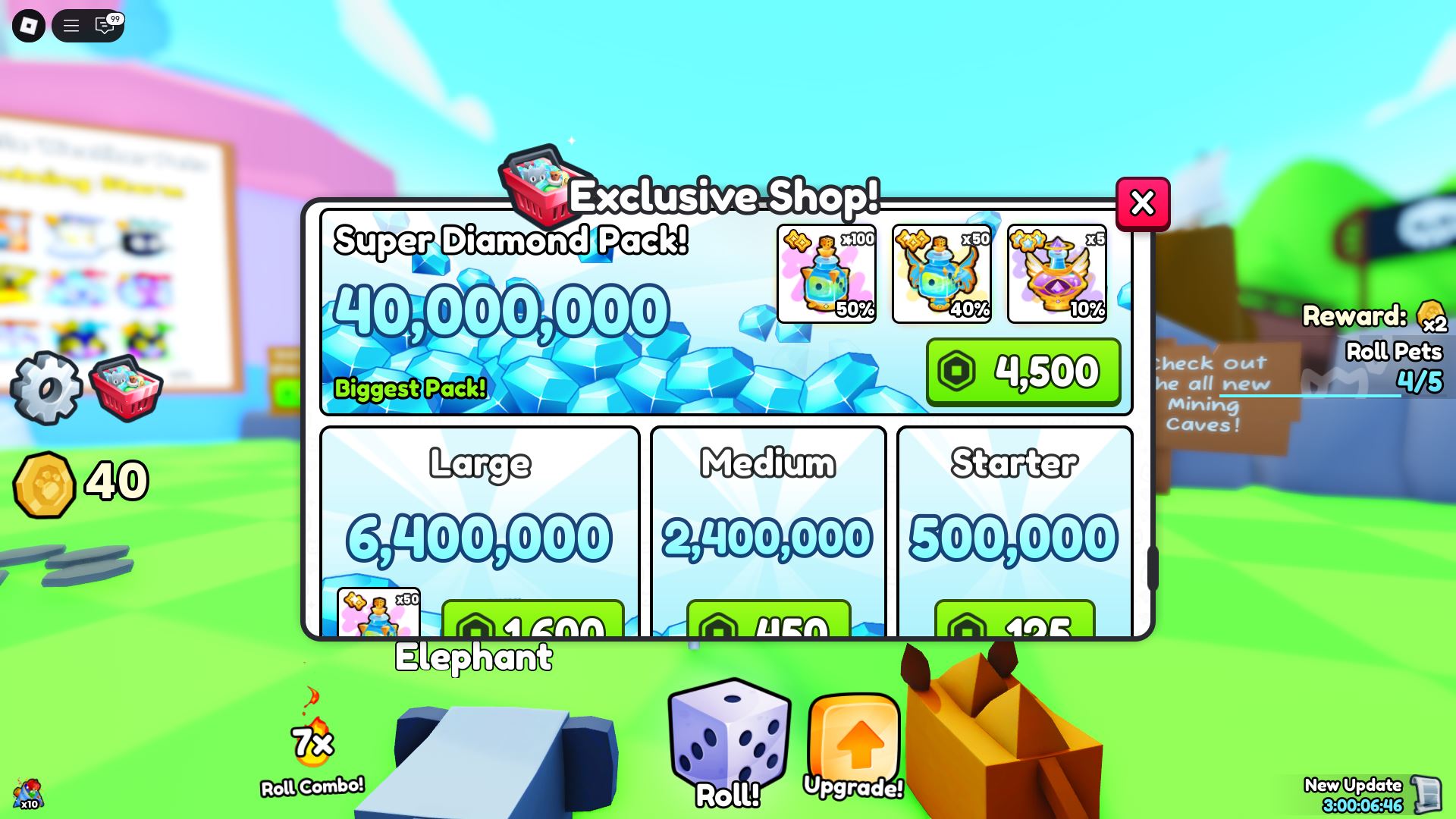 PETS GO! Diamonds in Store (Image via Roblox)
