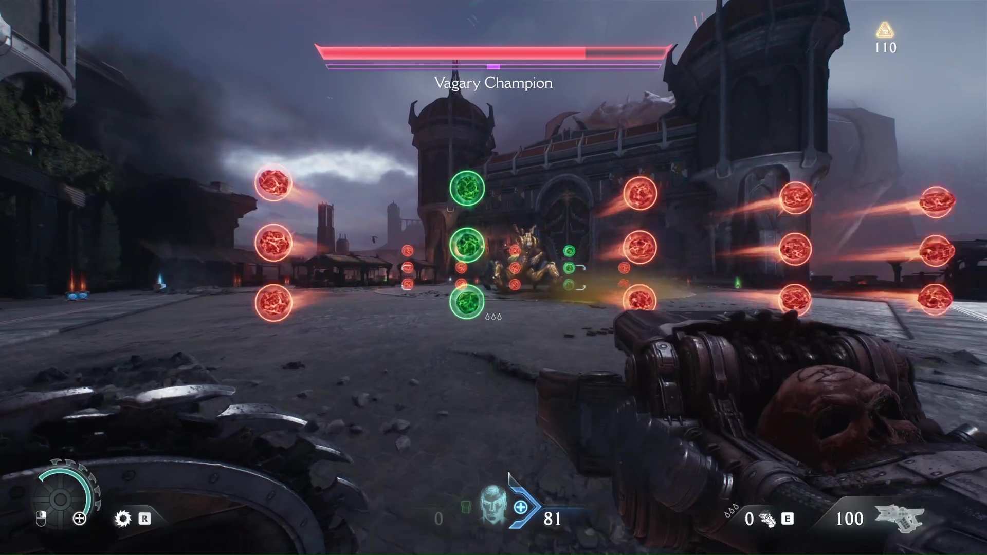 Parry and reflect all Hellsurge attacks to easily stun and beat the Vagary Champion in DOOM The Dark Ages.