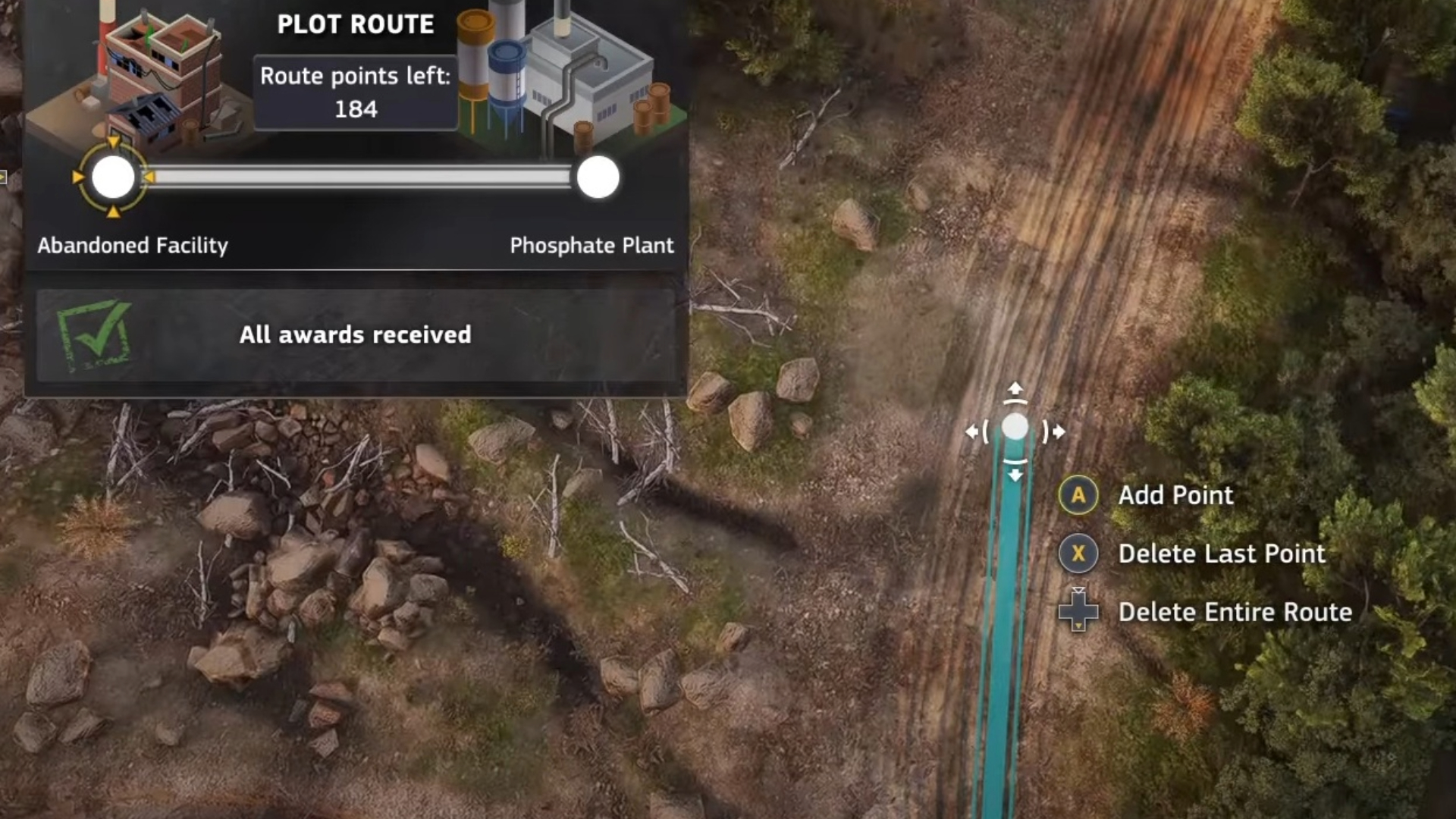 Plotting routes in the game