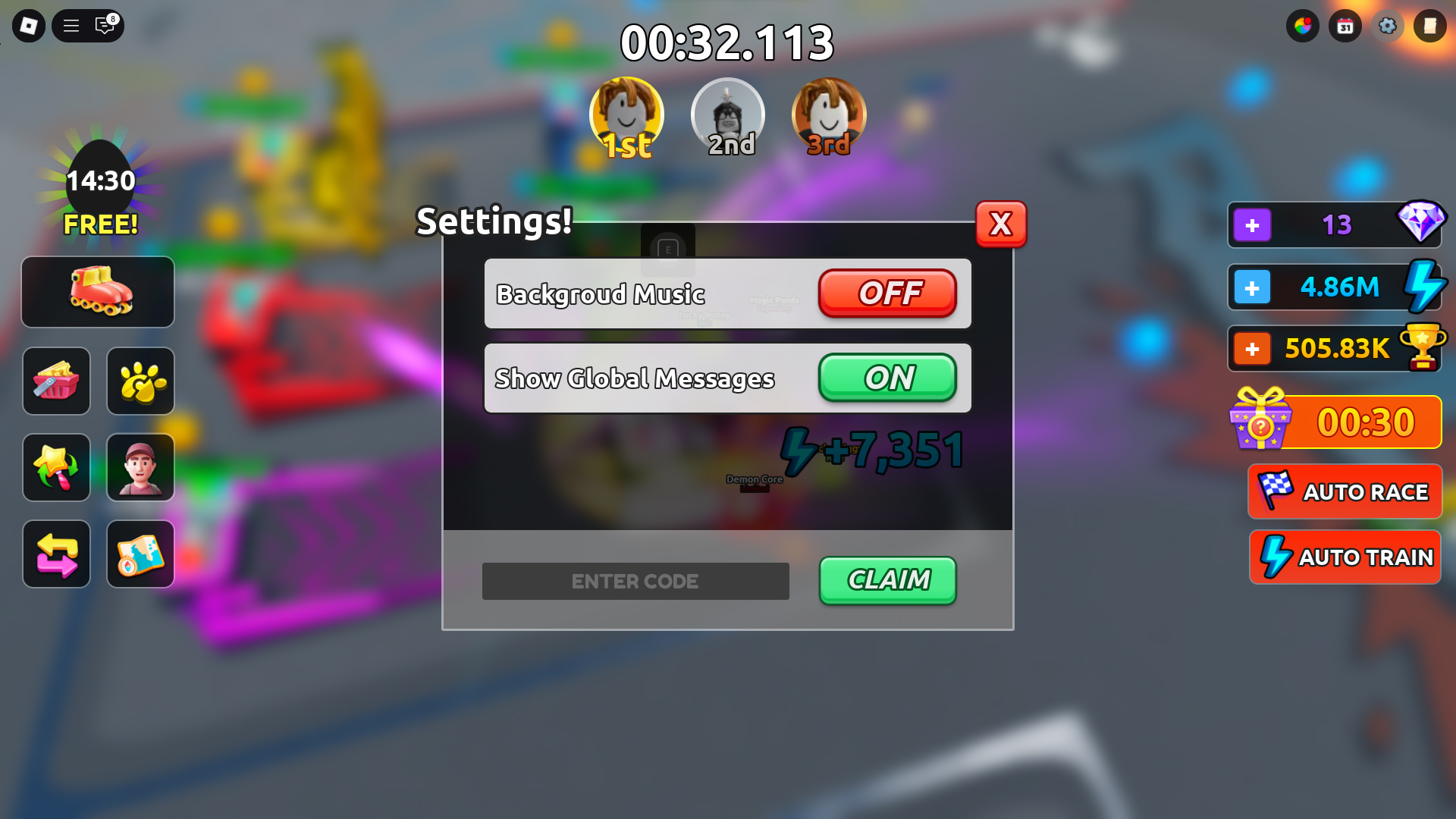 Redeem your codes here (Image via Roblox Corporation)