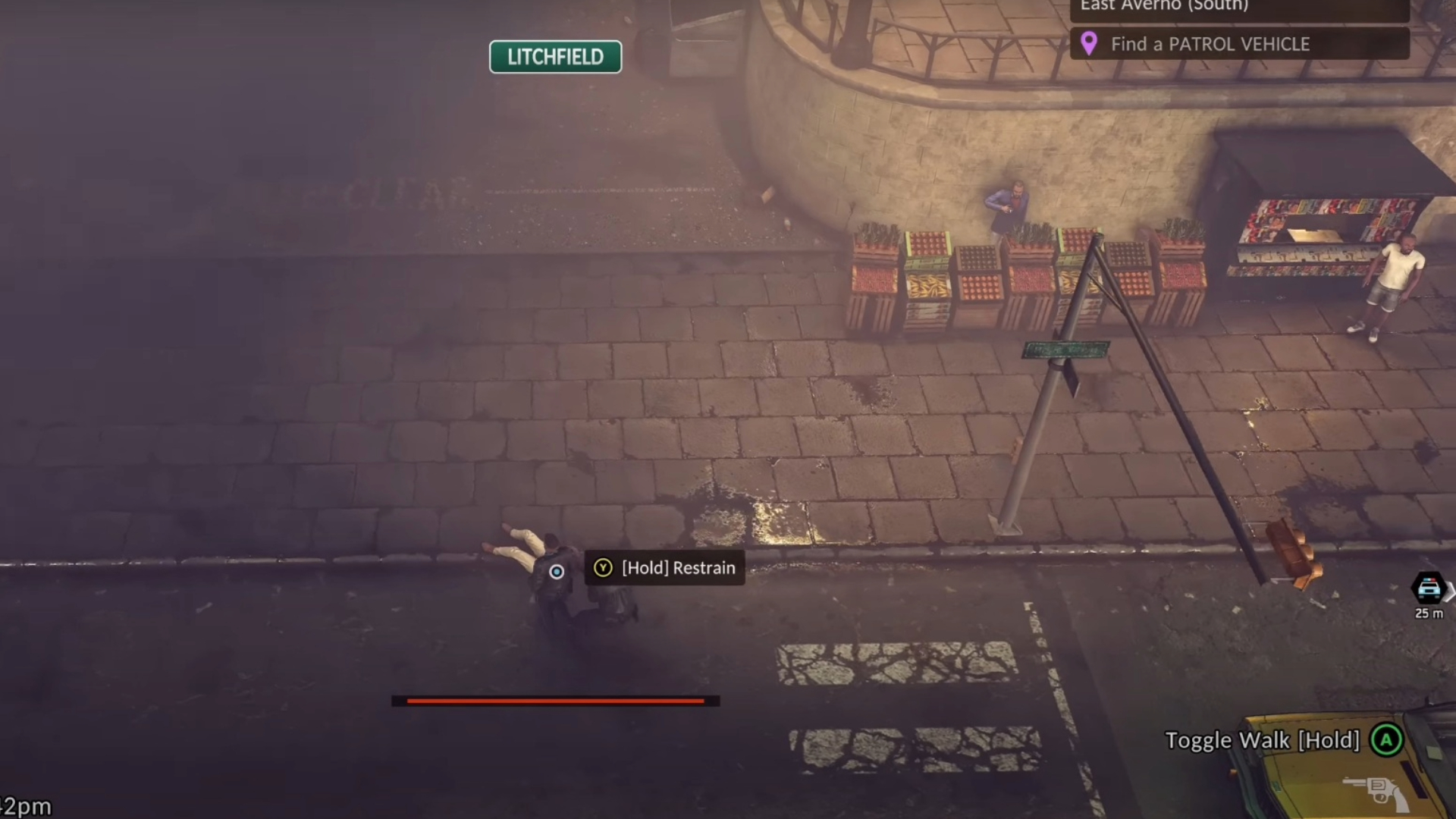 Restraining an aggressive suspect is crucial