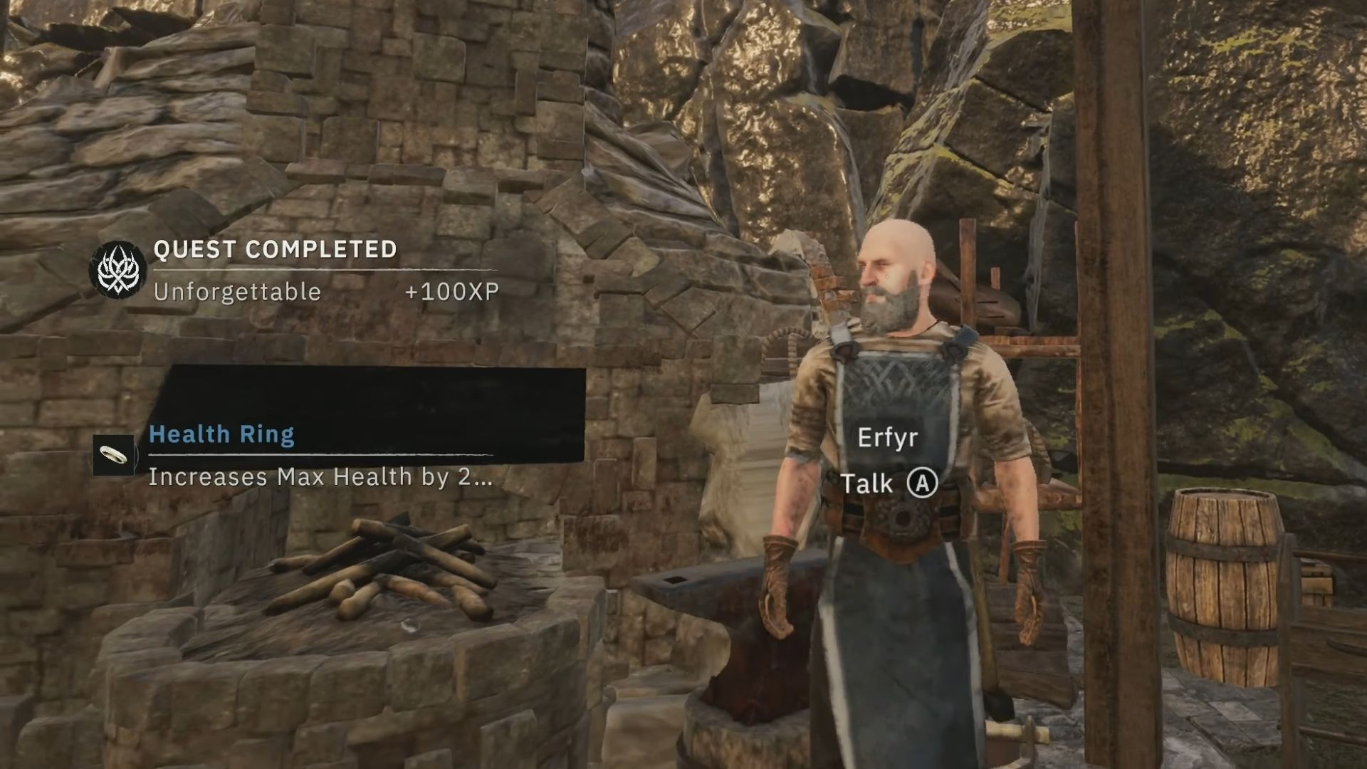 Completing the quest rewards you with a Health Ring
