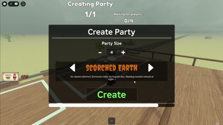 Scorched Earth mode in Dead Rails (Image via Roblox)