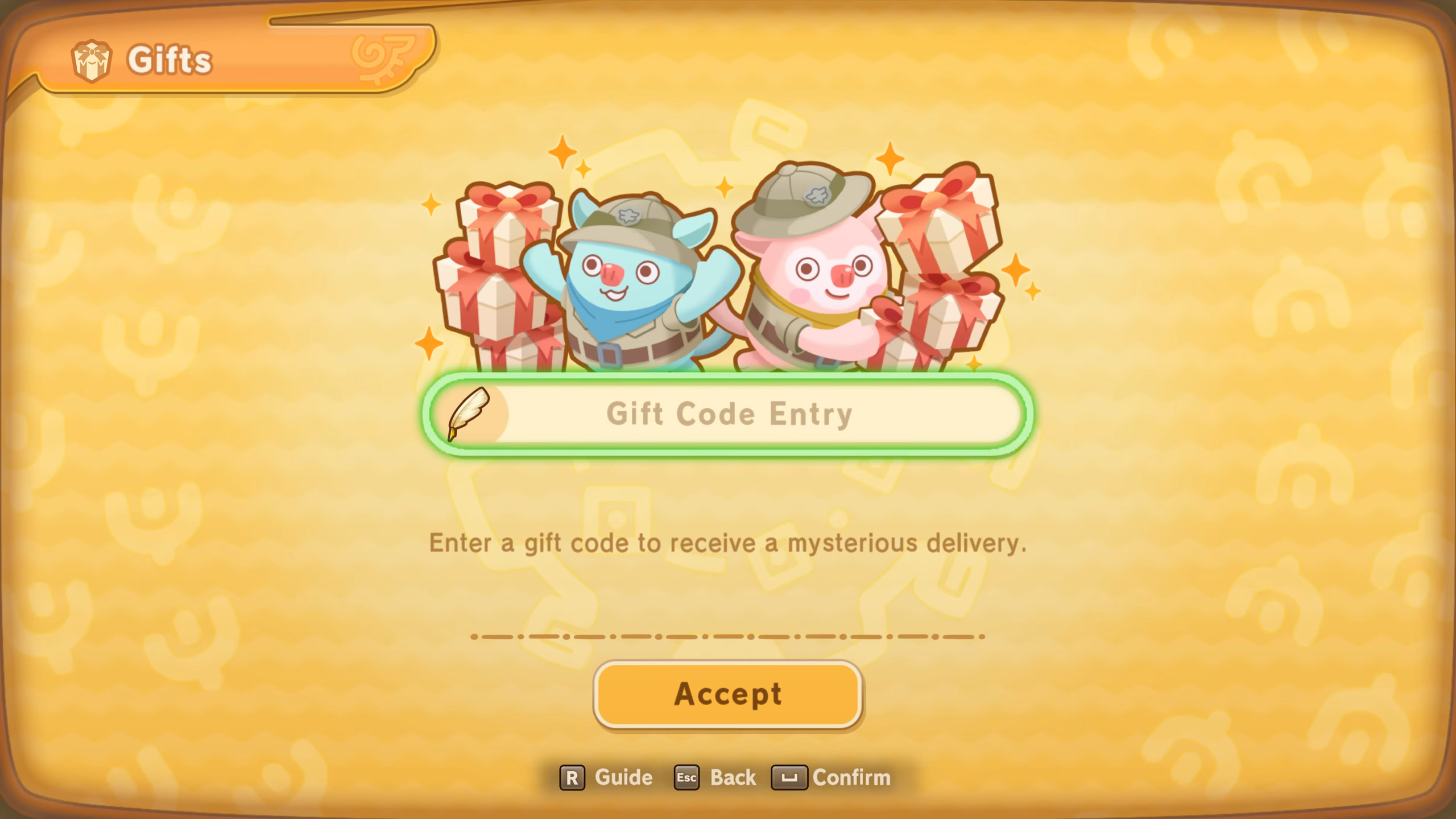 Gift Code Entry