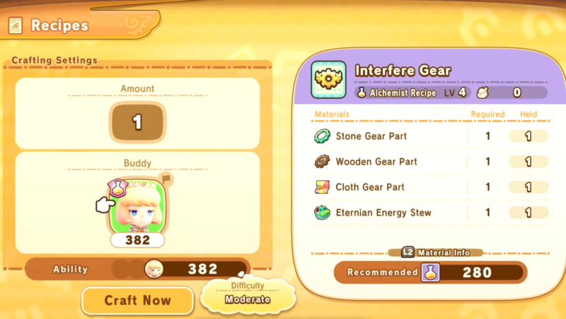 Interfere Gear Recipe