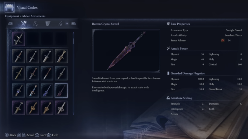 Weapon List in Elden Ring Nightreign