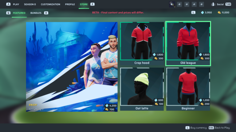 In-Game Store in Rematch