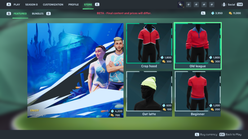 In-Game Store in Rematch