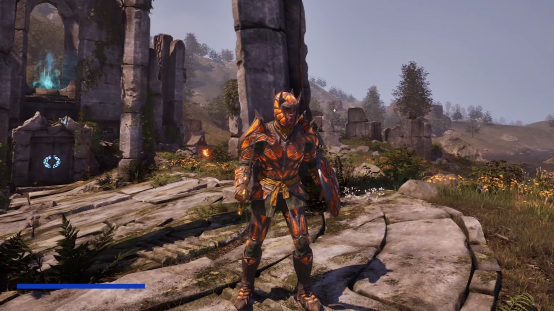 Collect Amber Matrix to upgrade the armor
