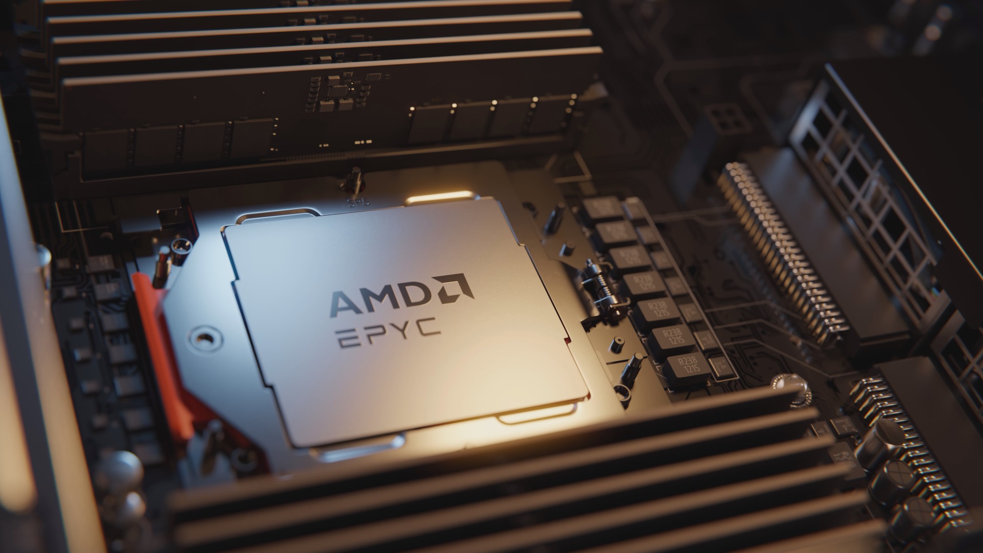 EPYC processor on a server-grade motherboard (Image via AMD)