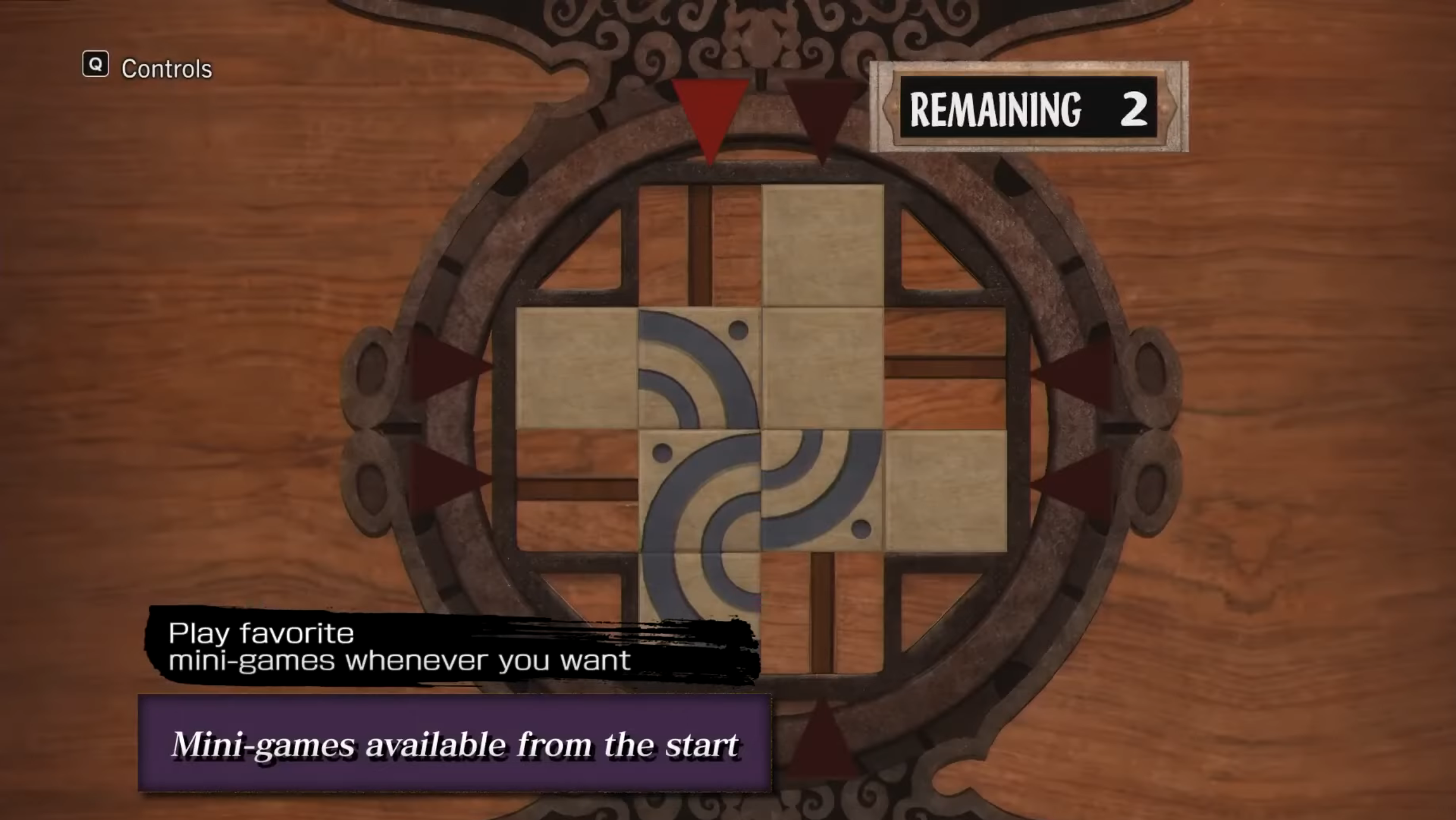 Mini-games available from the beginning