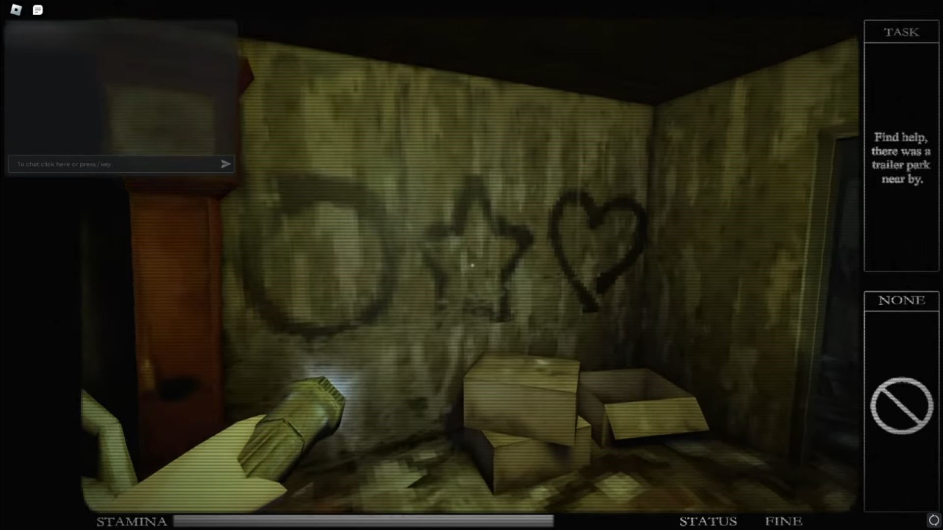 Shapes on the wall (Image via Roblox)