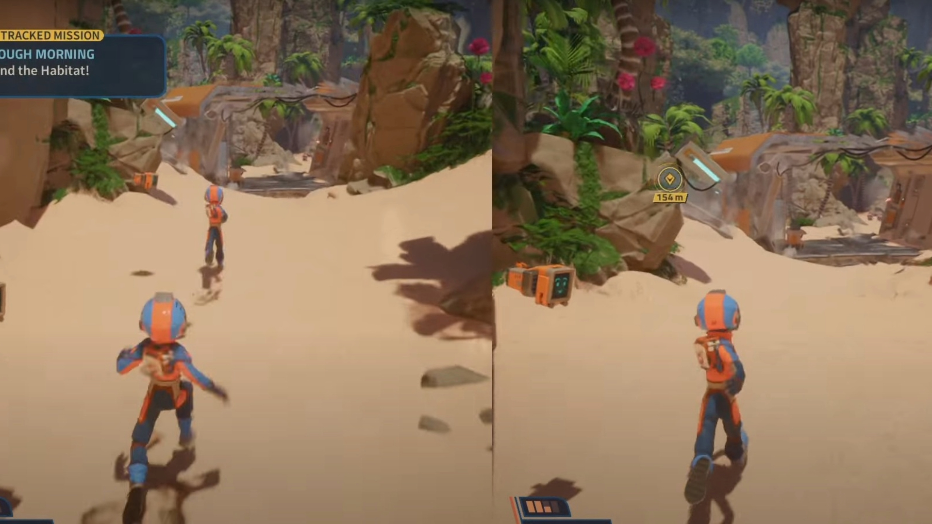 Split screen gameplay