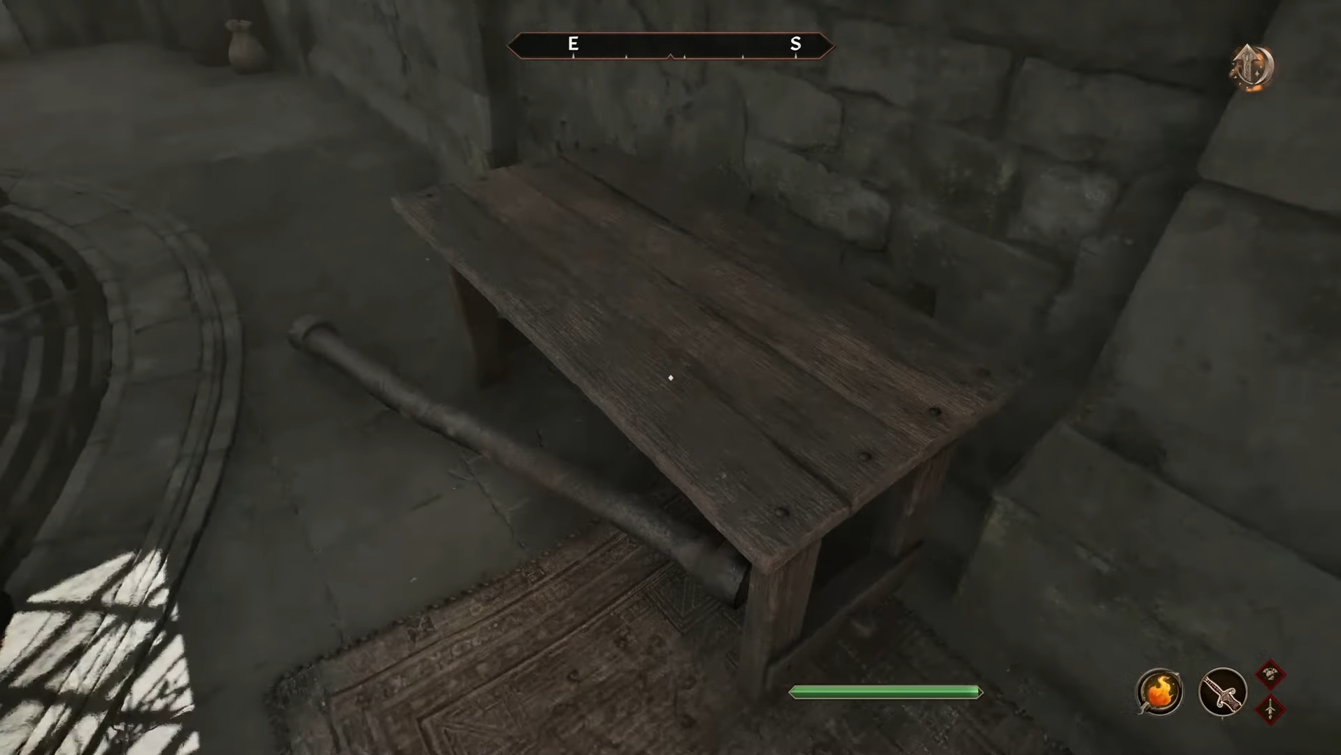 Loose Pipe lying next to the table (Image via Bethesda)