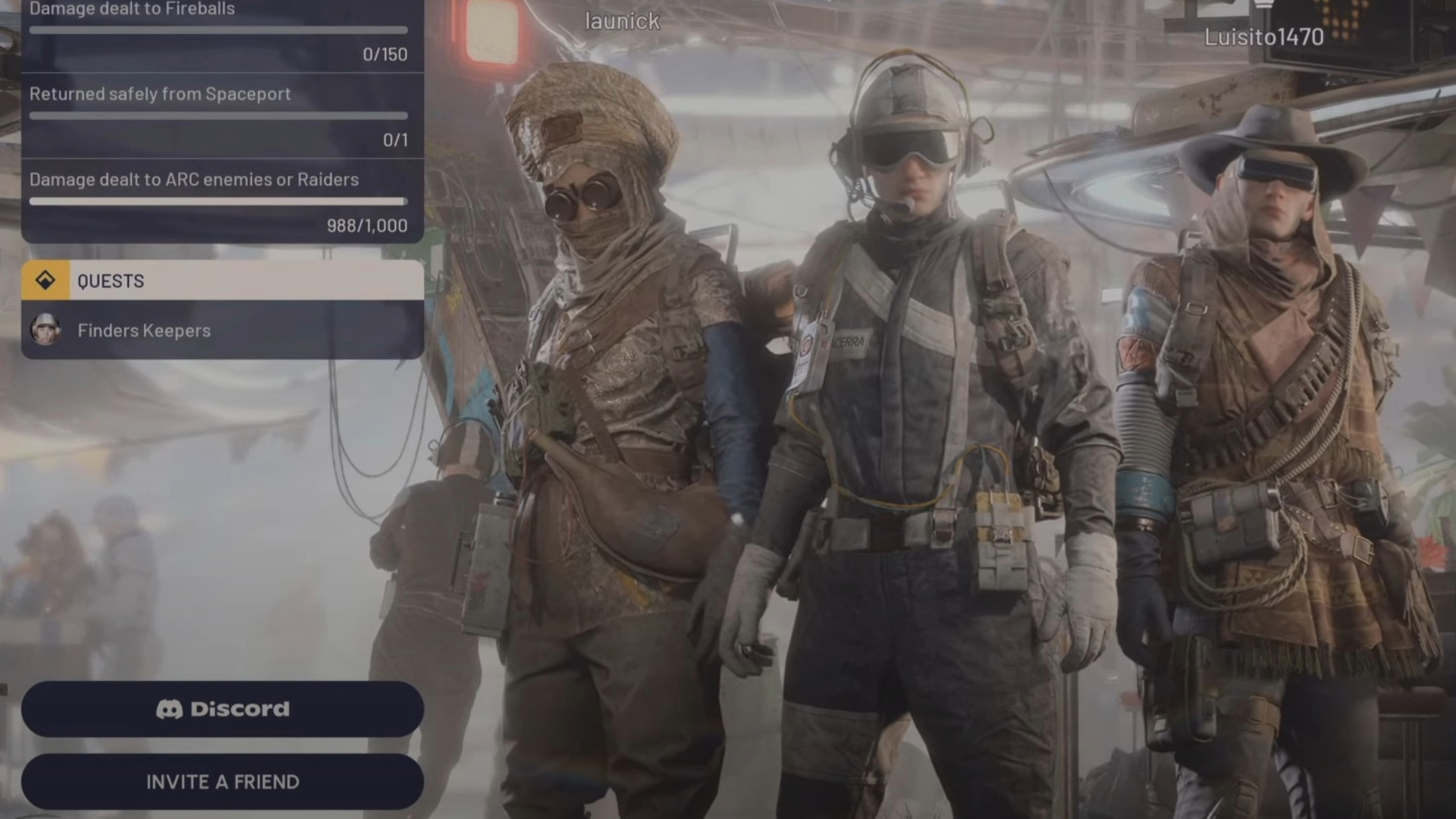 The Invite a Friend option at the bottom left corner