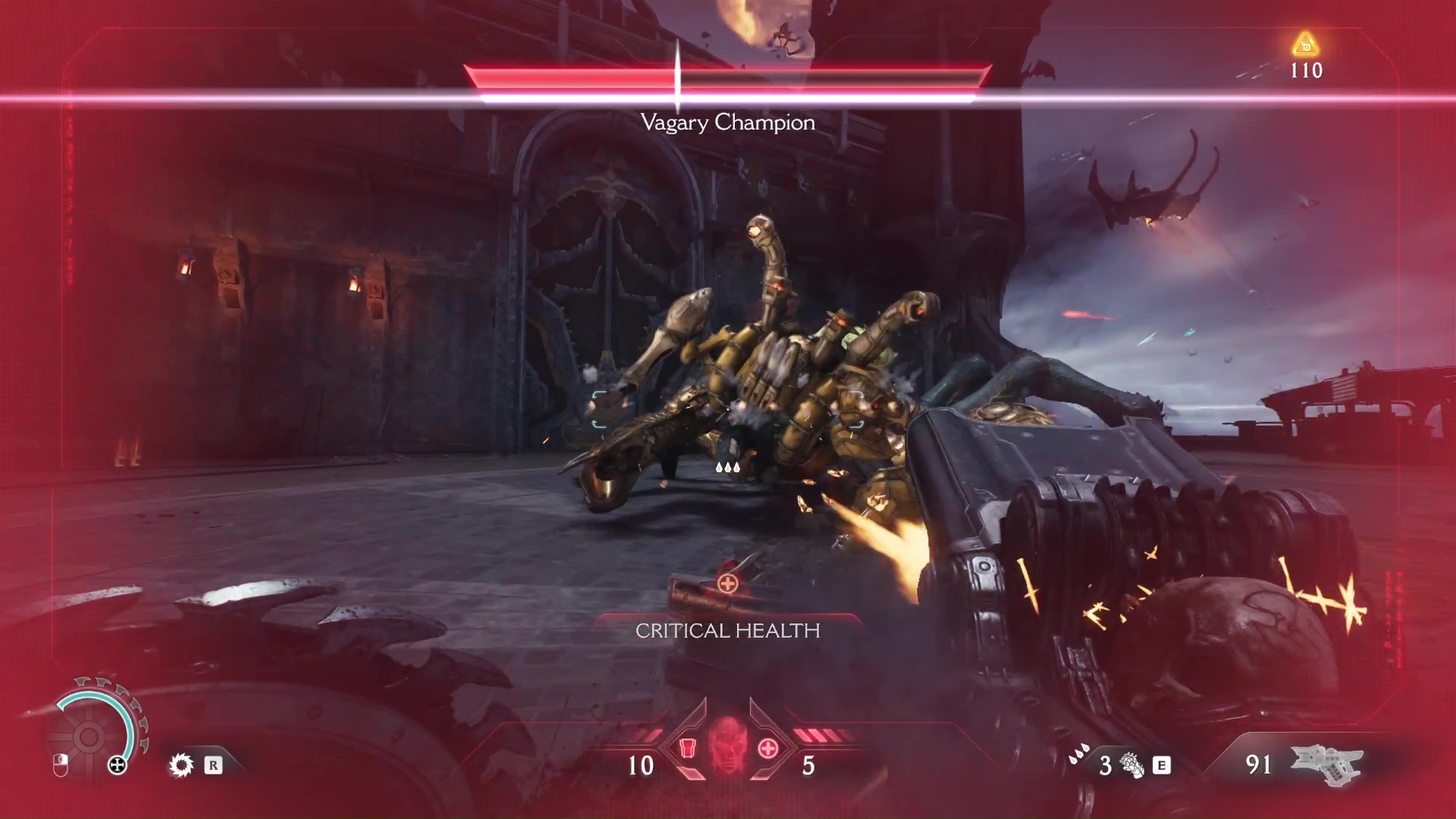 The Skullcrusher Pulverizer is the best weapon to use against the Vagary Champion in DOOM The Dark Ages.