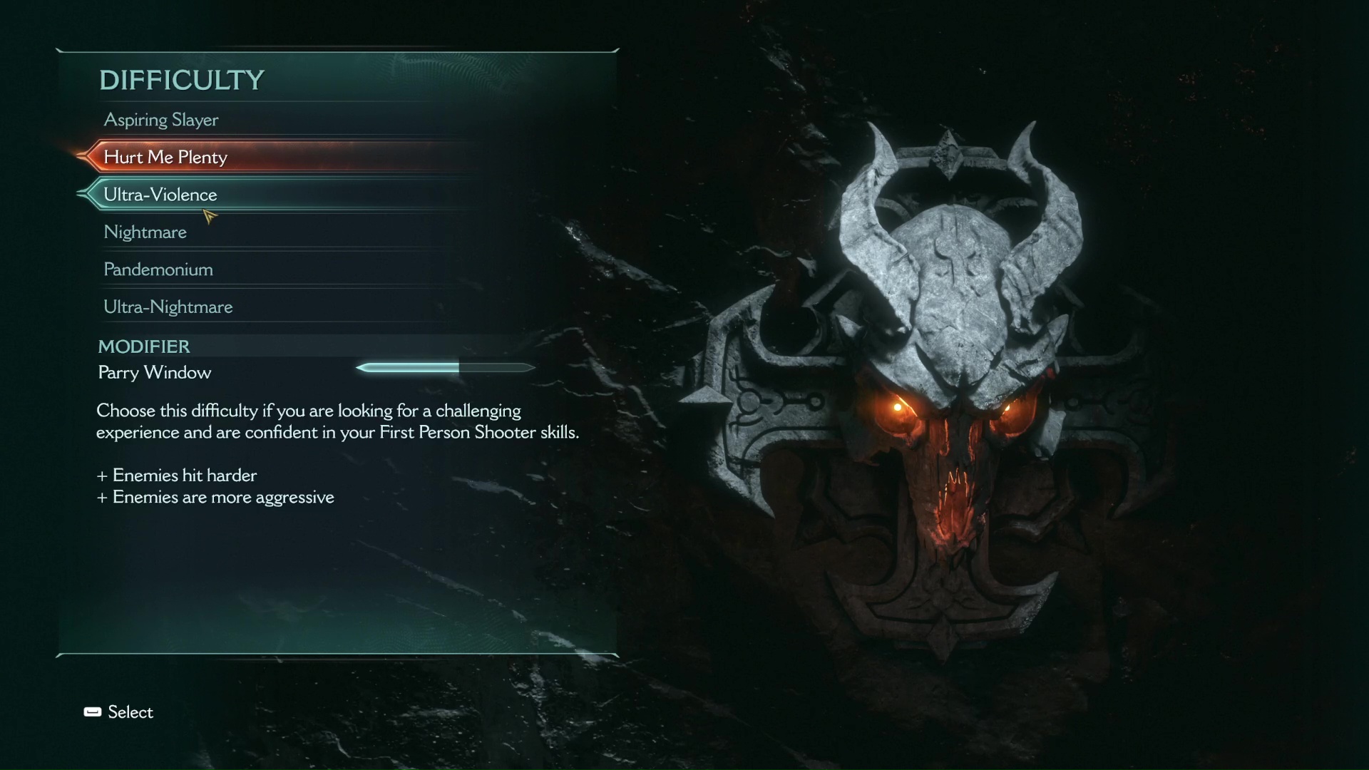 Ultra-Violence difficulty in DOOM The Dark Ages.