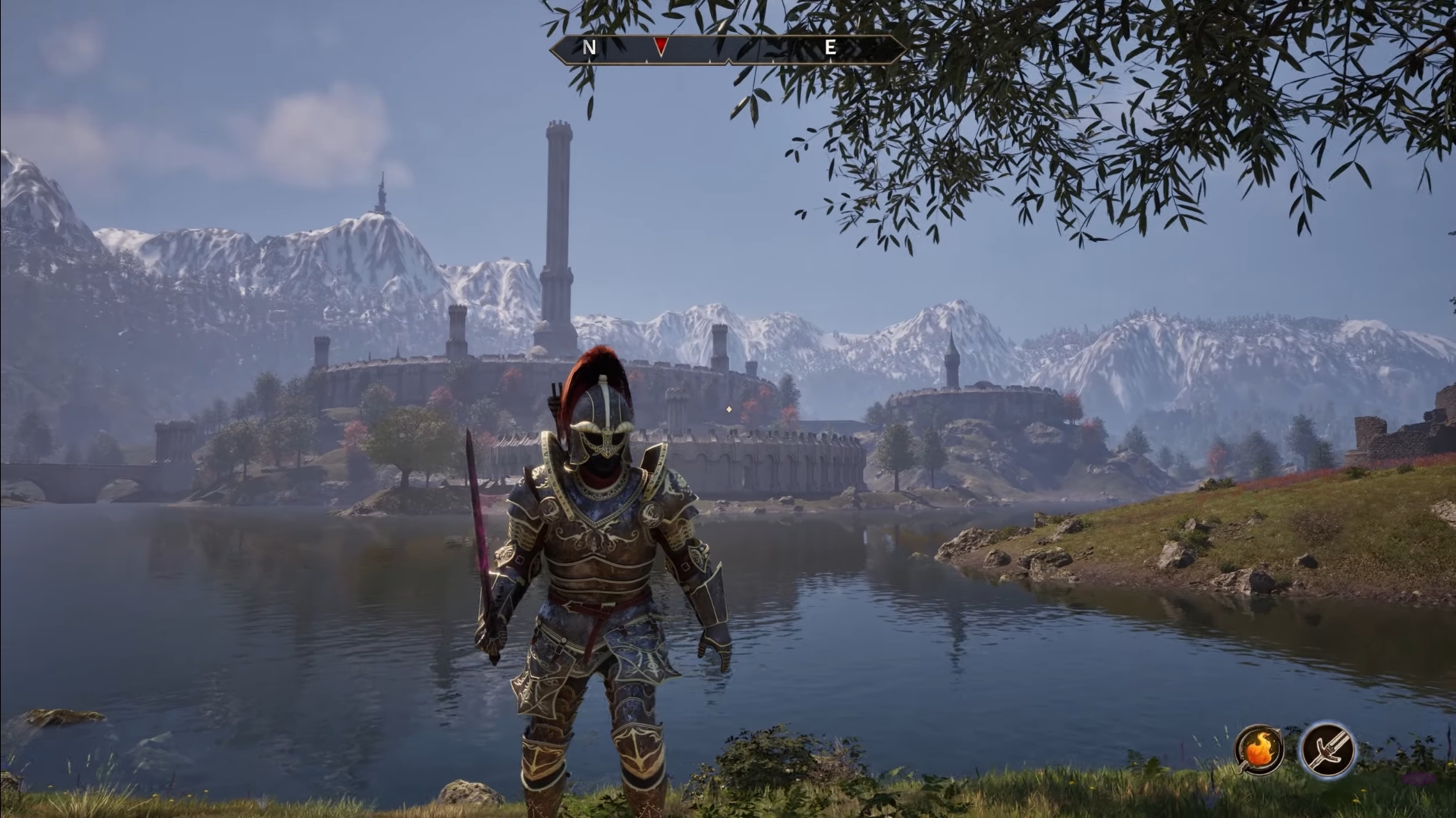 Umbra Sword and Ebony Armor Set (Image via Bethesda)