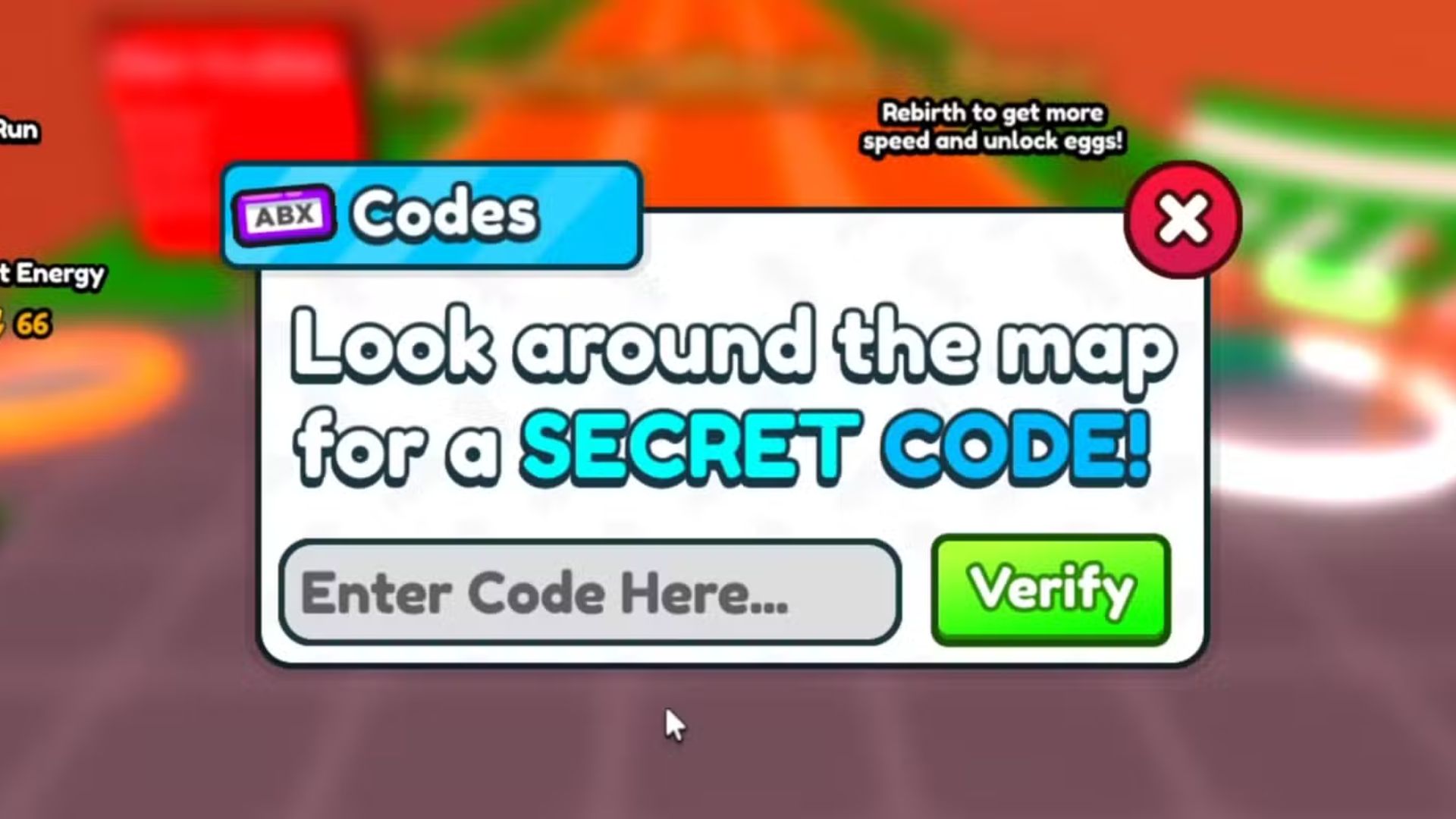 Enter your codes here (Source: Roblox)