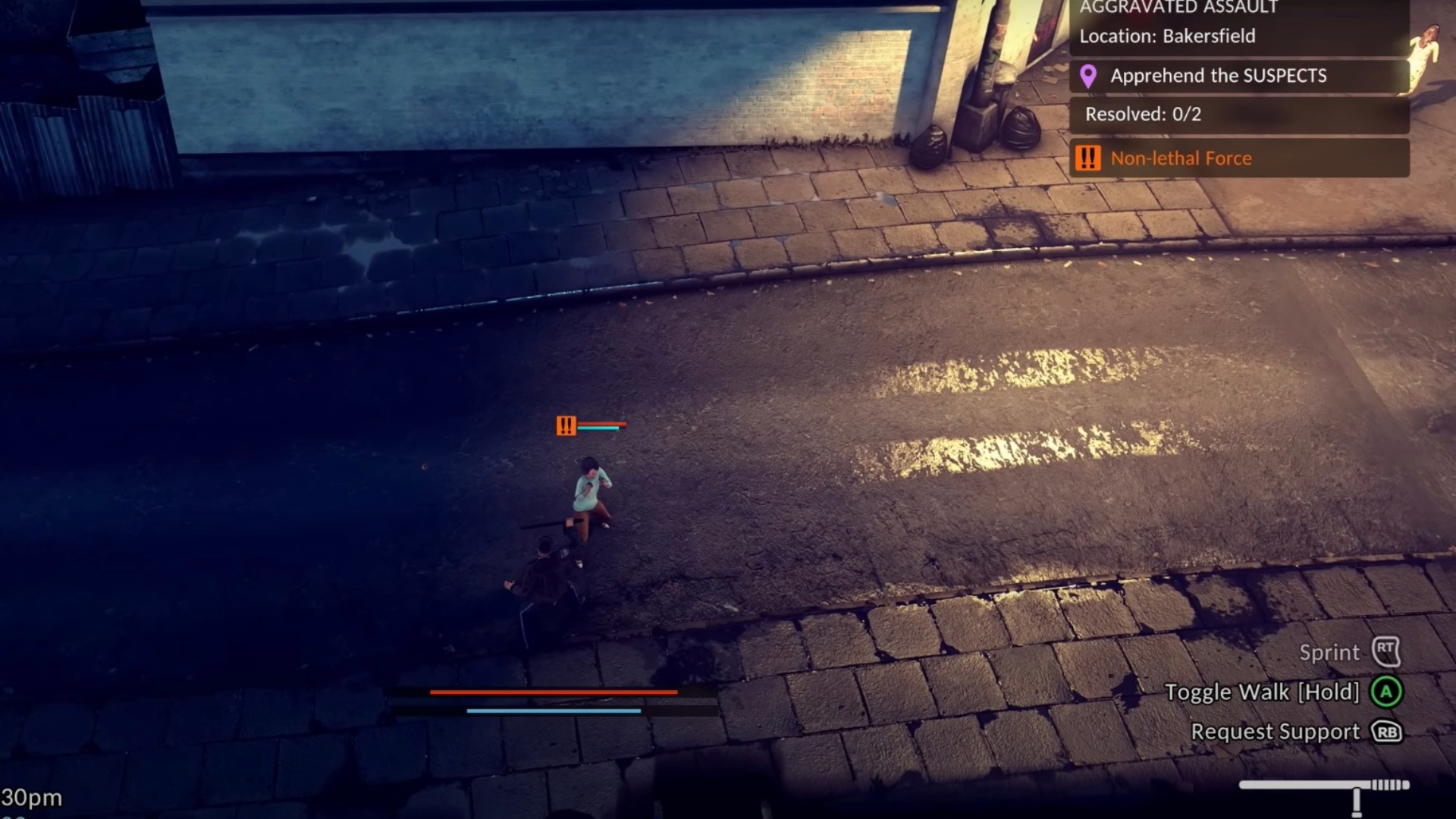 Using the baton is a great way to control suspects