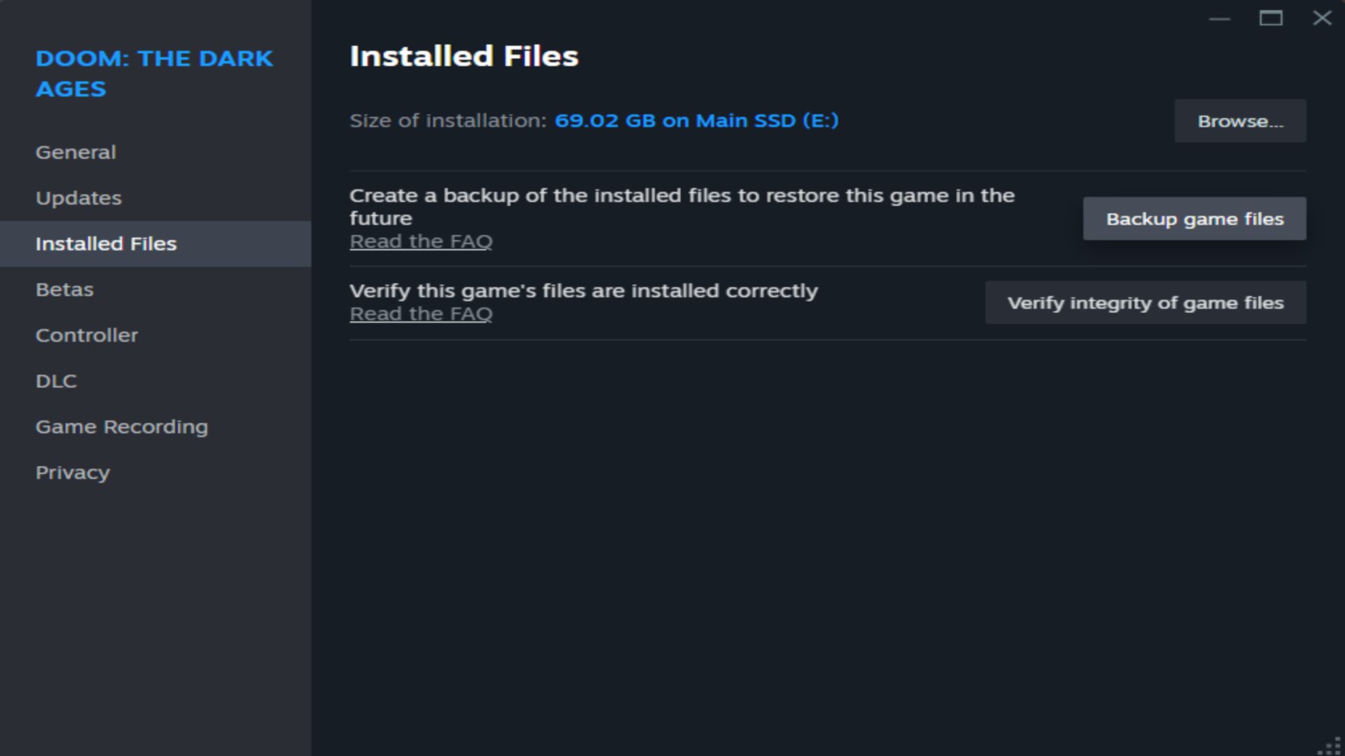 Verify the integrity of game files to potentially fix DOOM The Dark Ages crashing on PC.