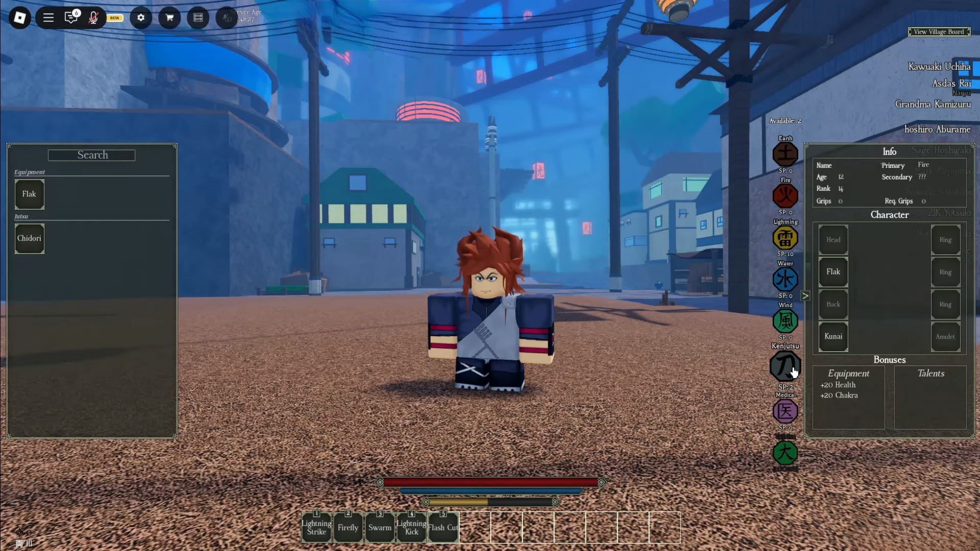 Elements jutsu (Image via Roblox)
