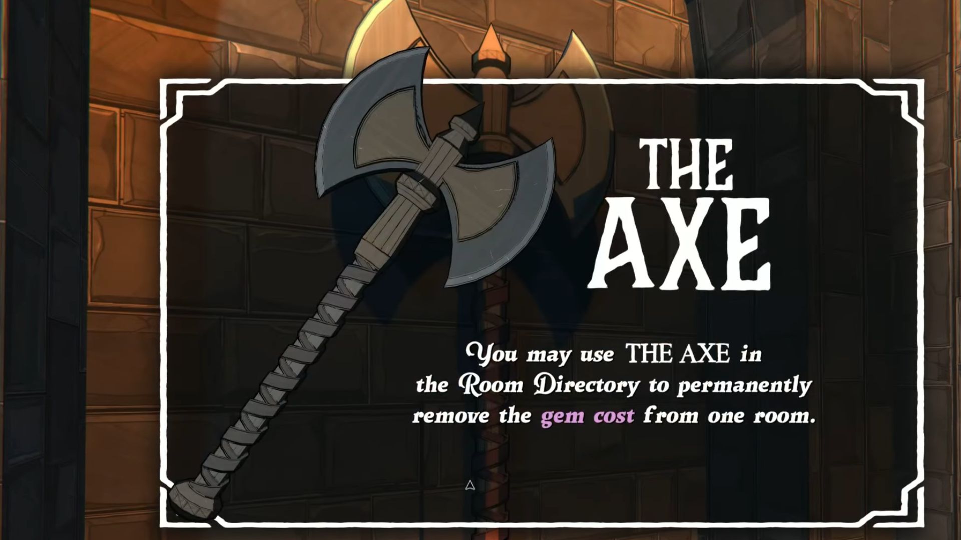 You can purchase the Axe at the Armory