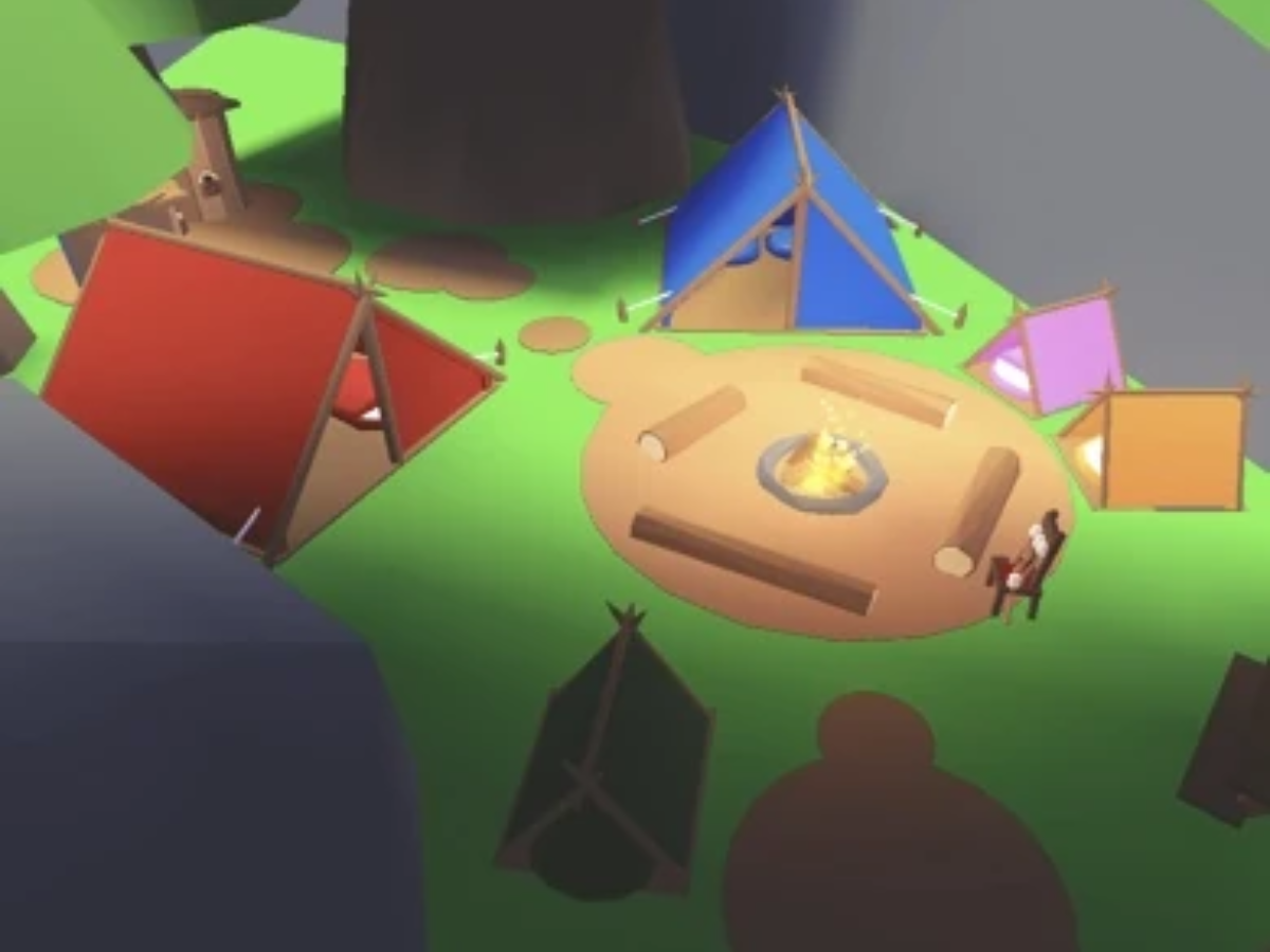 You can use the camping ground as a vacation location in the Adoption Island (Image via Uplift Games | Roblox)