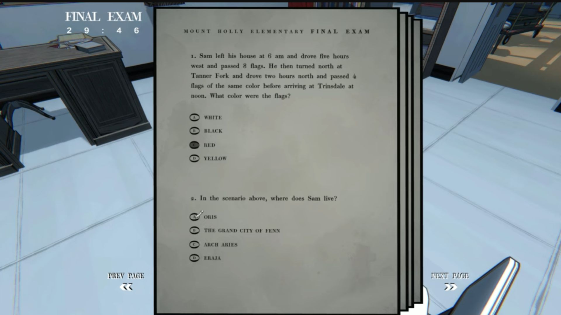 The test has 46 questions (Source: RawFury, Postmode/YouTube)