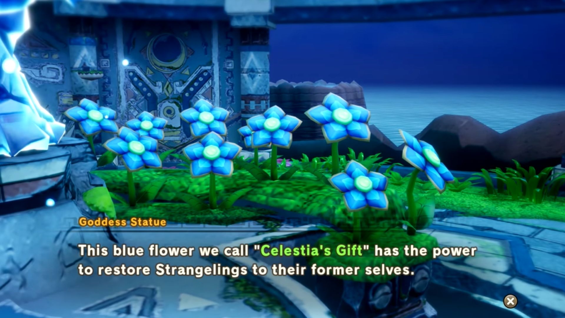 The blue flowers help fix Strangelings (Source: LEVEL5 Inc, HeroVoltsy/YouTube)