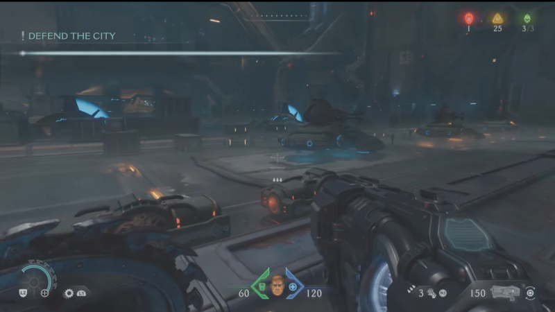 The Doomslayer is now on the defensive (Image via Bethesda Softworks)