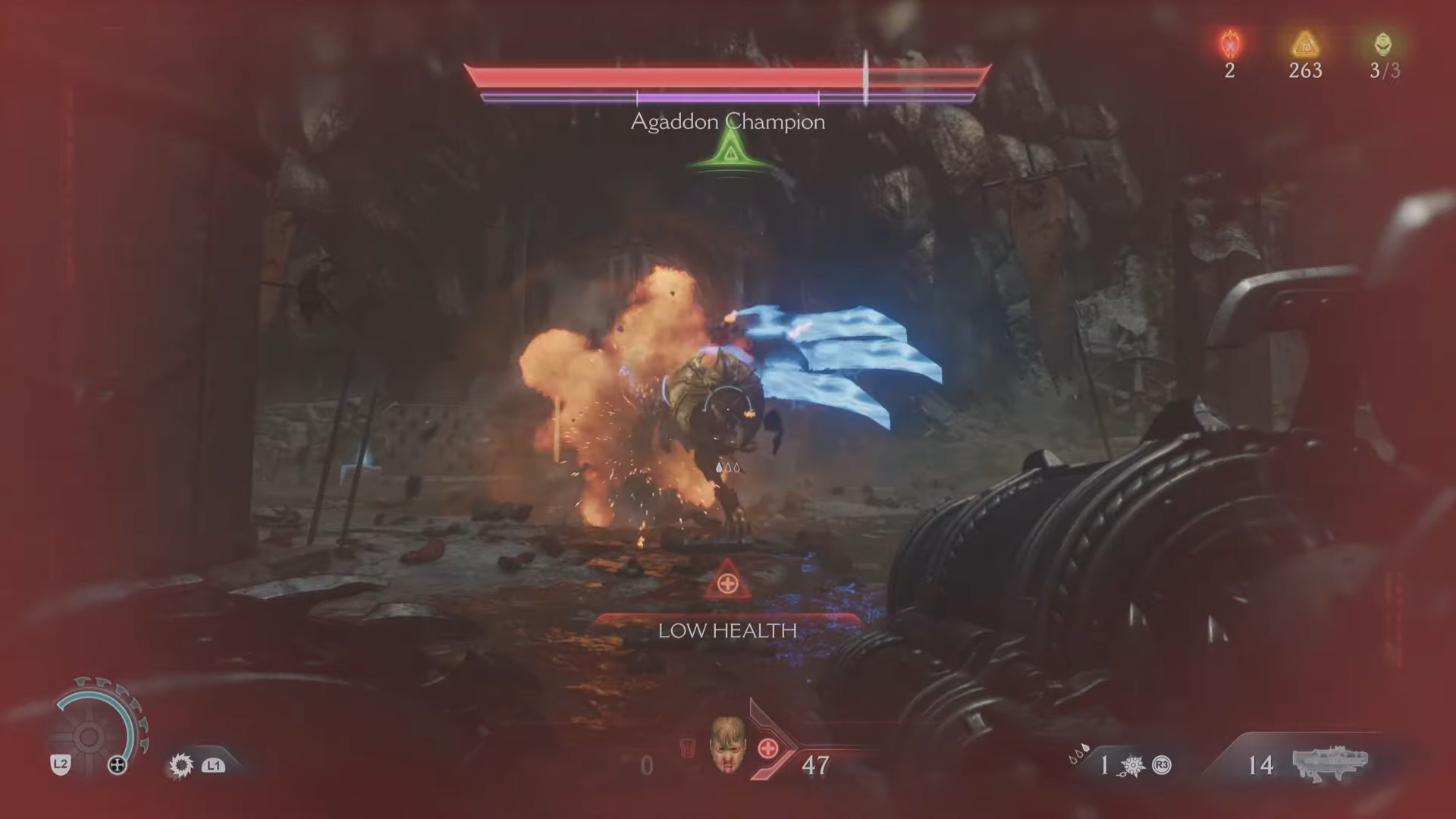 The Agaddon Champion has a modest set of moves (Image via Bethesda Softworks)