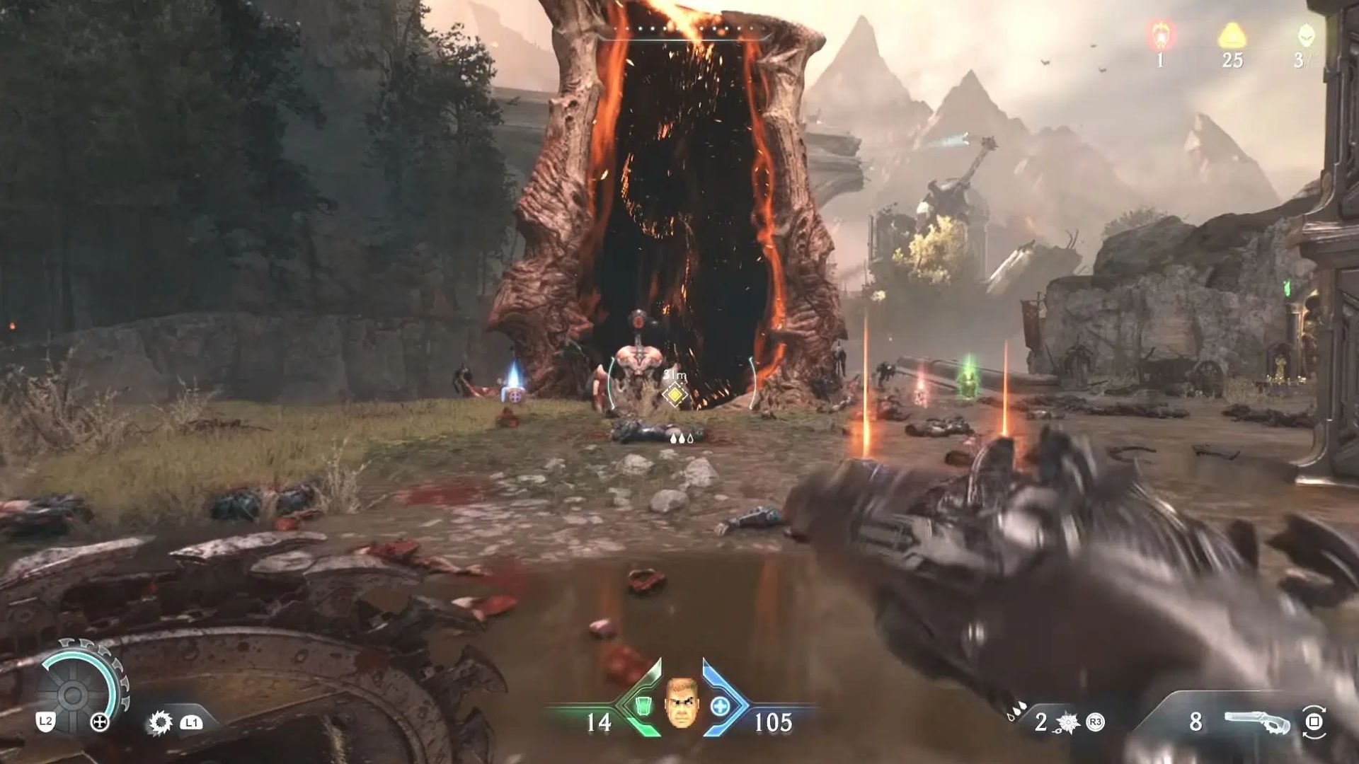 Chapter 6 is a large level (Source: Bethesda Softworks)