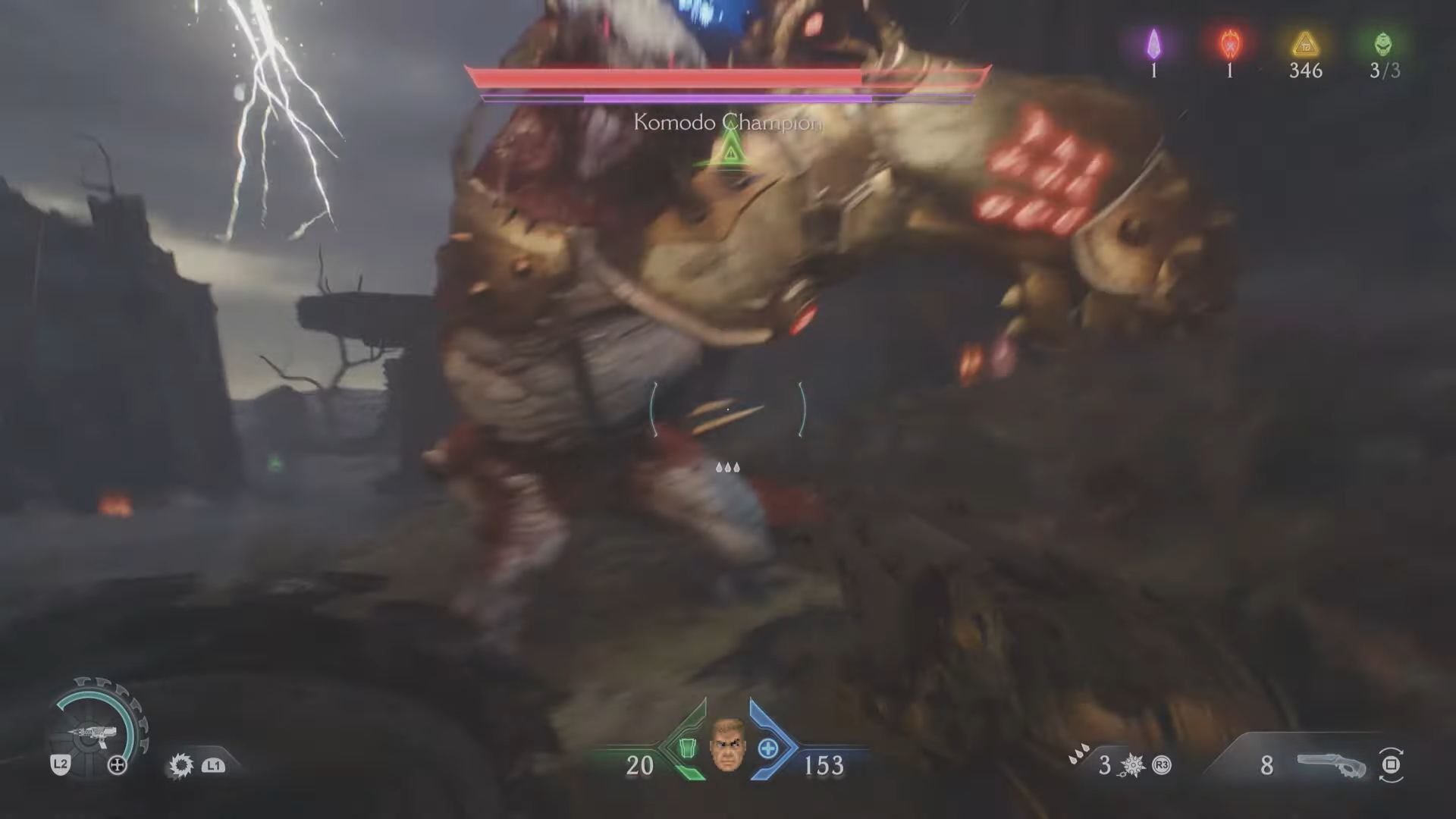This boss doesn't really pose much of a challenge to the Doomslayer (Image via Bethesda Softworks)