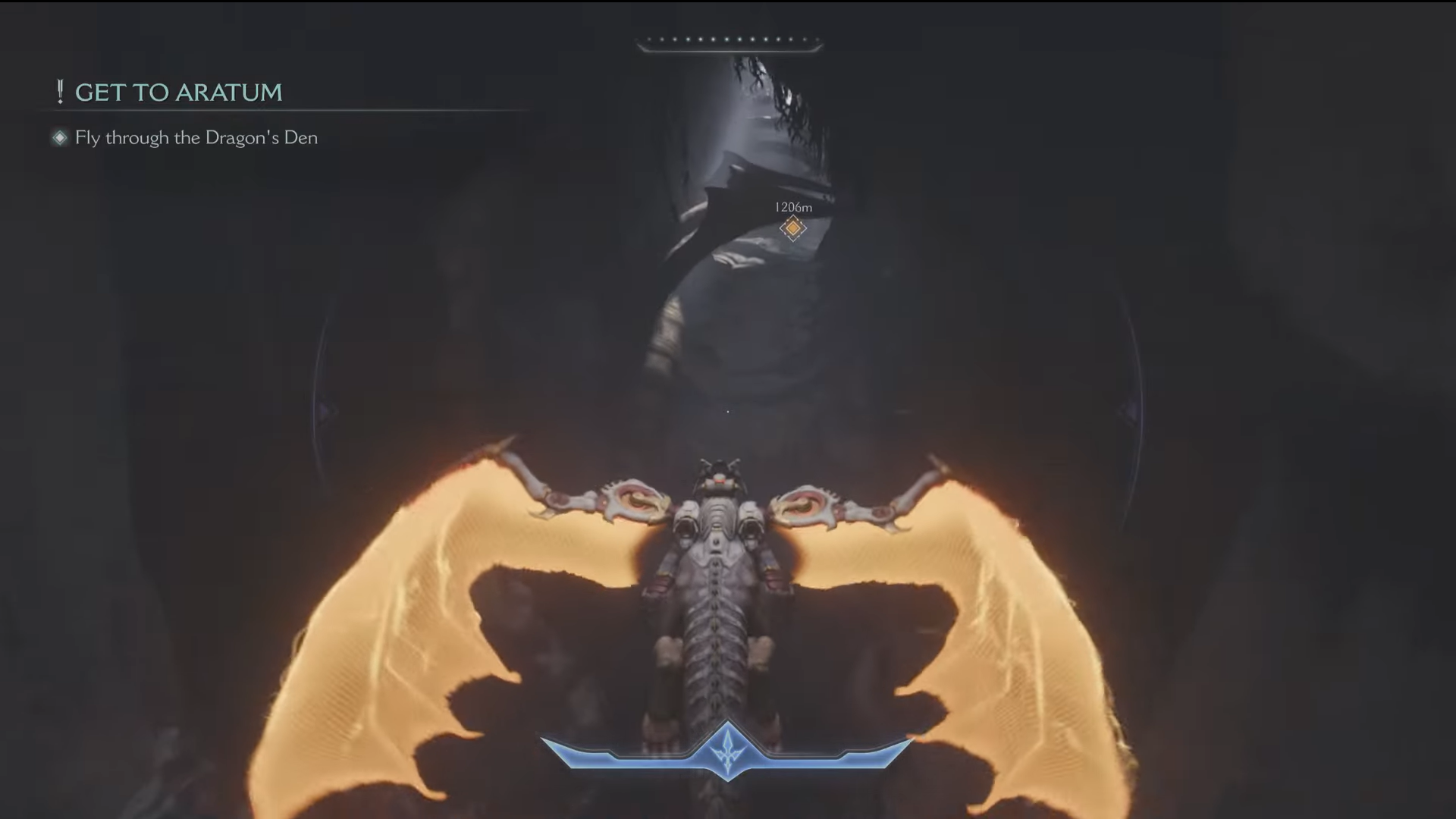 Zooming through the sky while flying a dragon is peak epicness (Image via Bethesda Softworks)