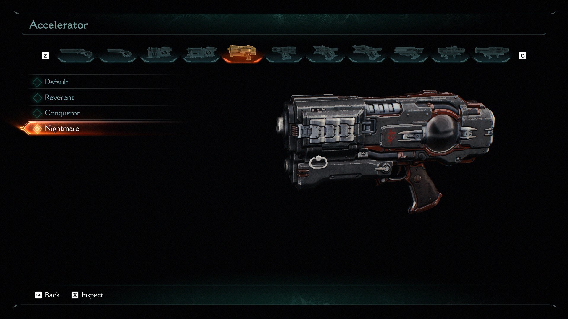 The Nightmare skin for weapons (Image via Bethesda Softworks)