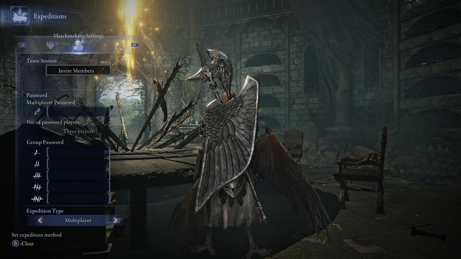 You can change the multiplayer setting via the Matchmaking Options (Image via FromSoftware)