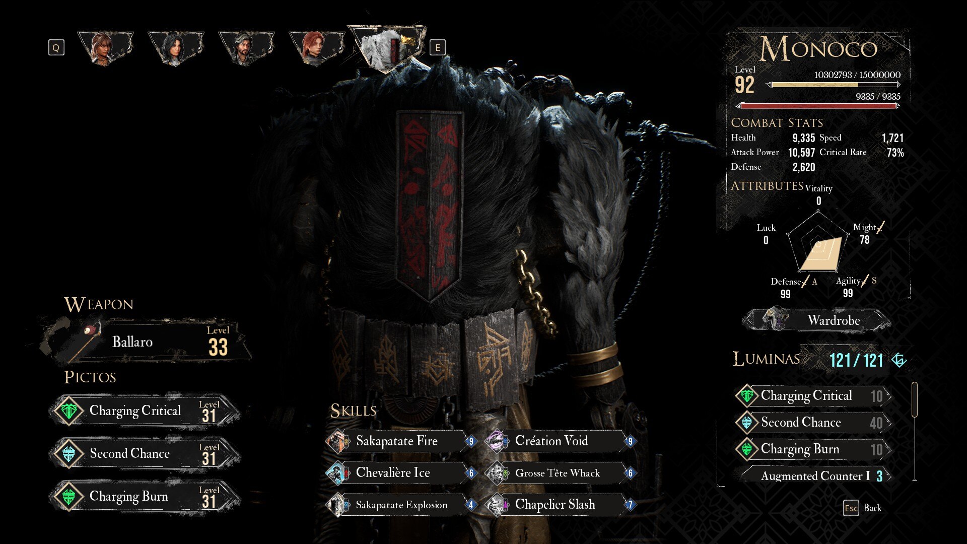 The recommended skill loadout for Monoco (Image via Kepler Interactive)